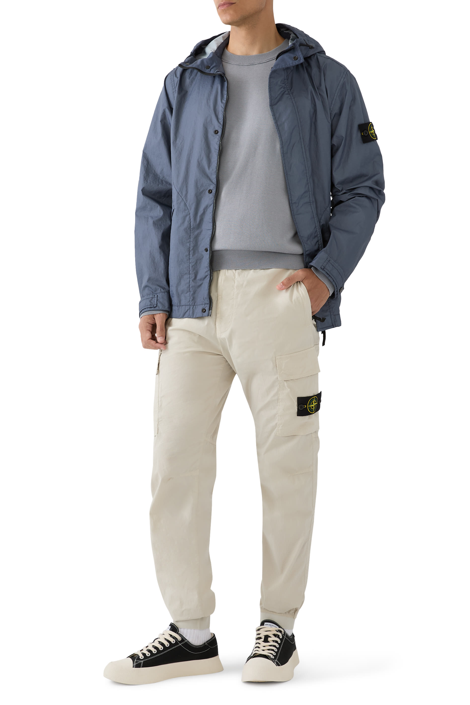 سويت شيرت بياقة ضيقة قطن وصوف