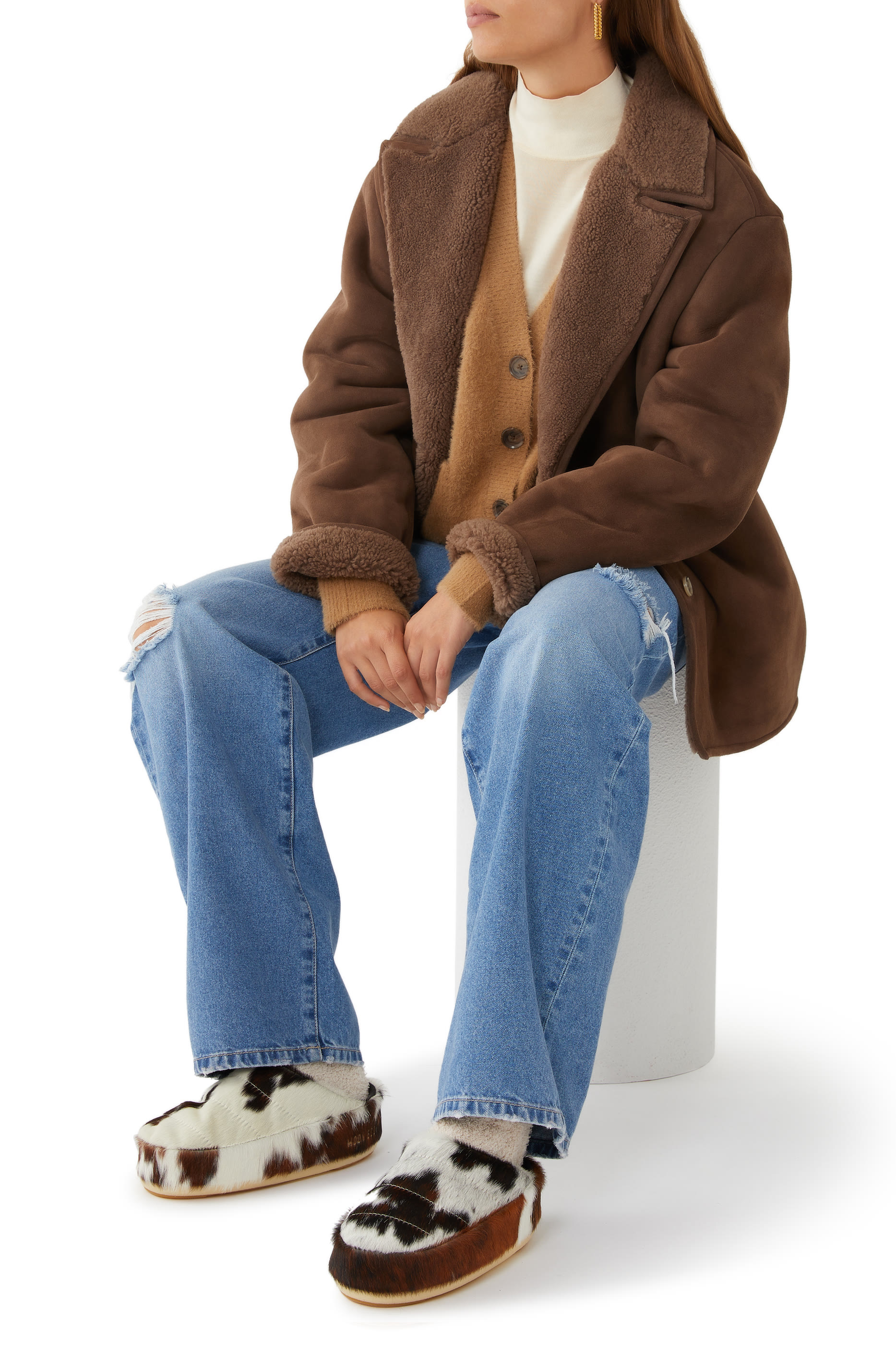 حذاء مفتوح من الخلف بلا أربطة شعر مهر