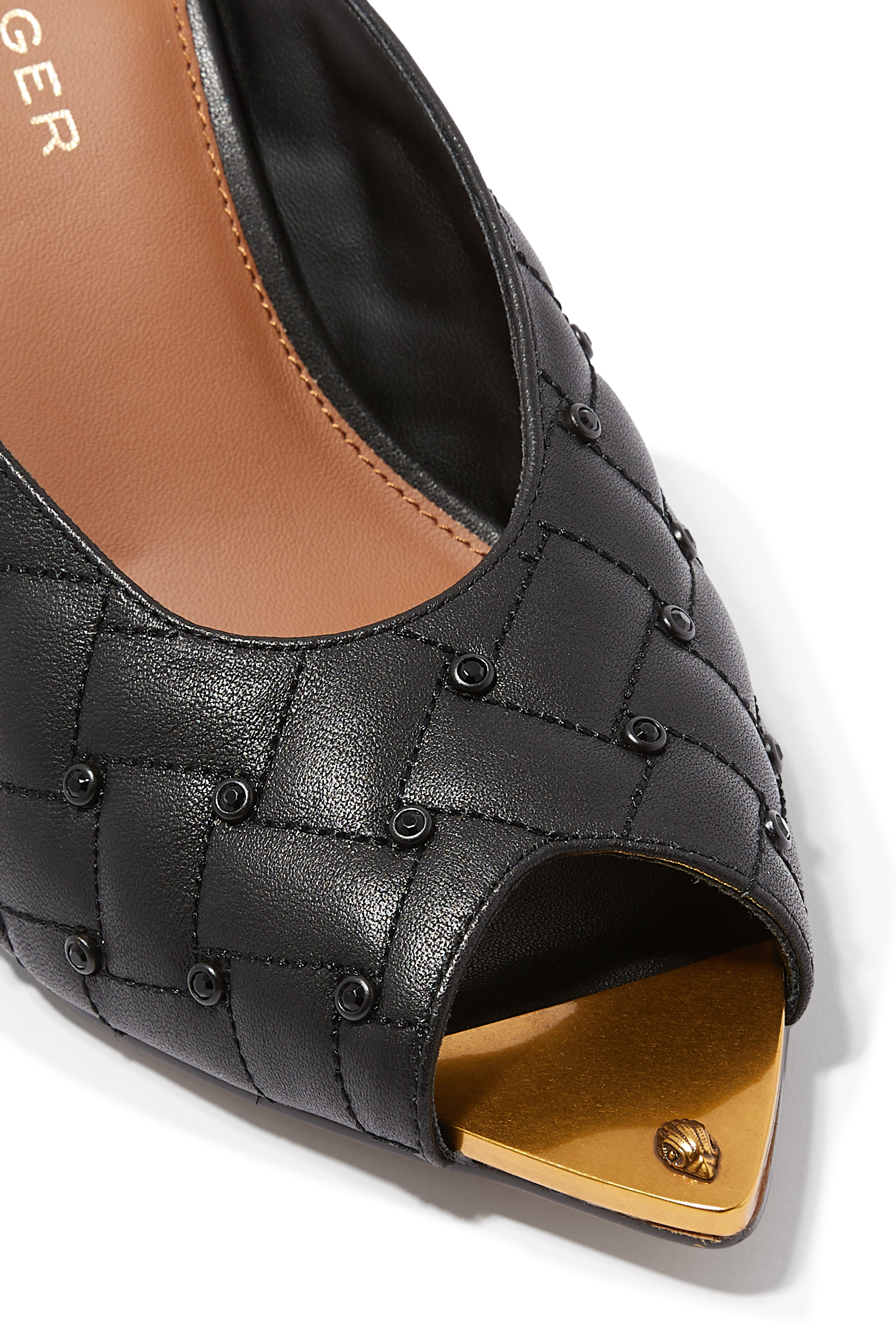 حذاء ريجنت 84 مفتوح من الخلف بكعب ومقدمة مدببة