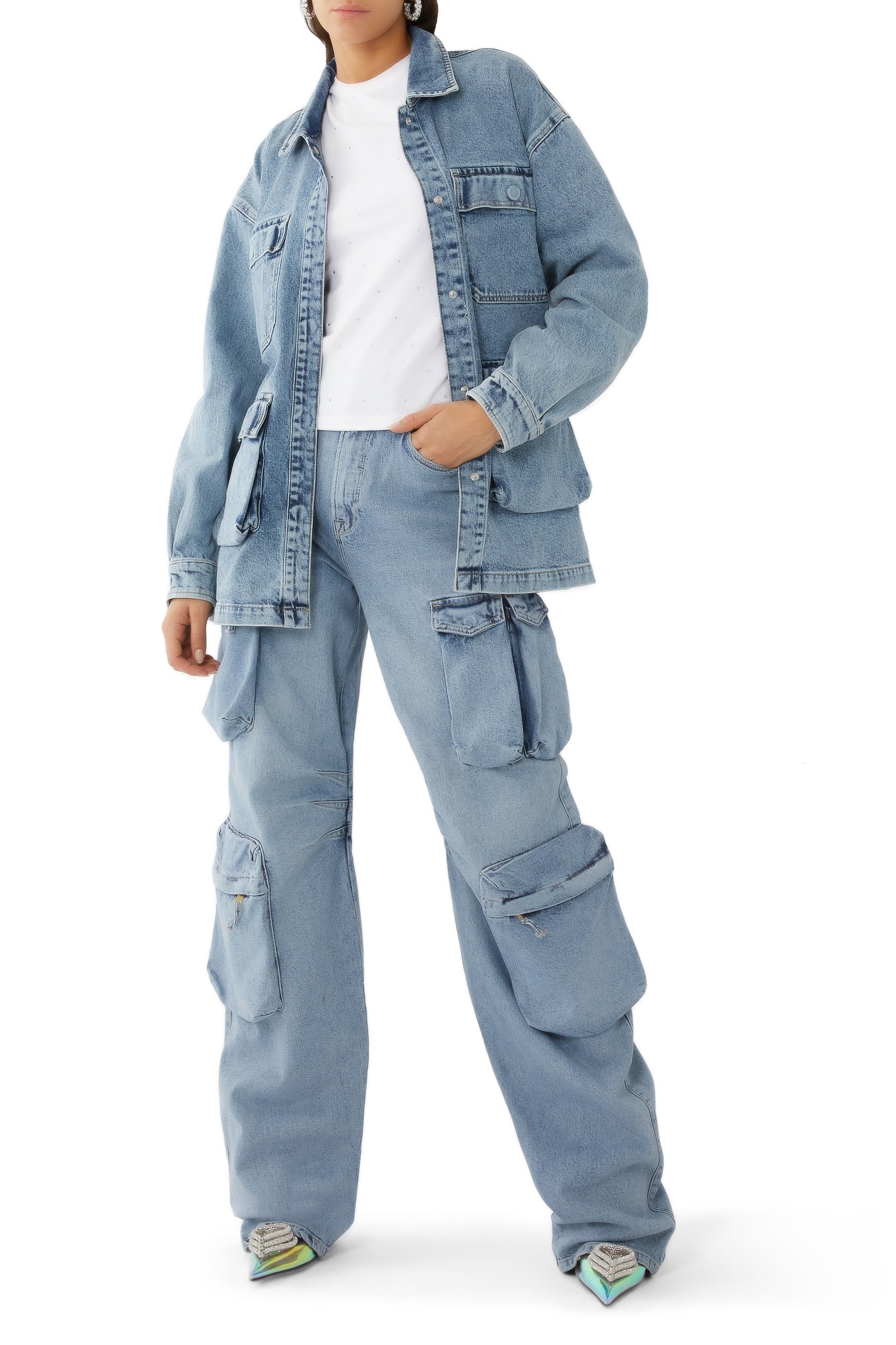 تيشيرت بايبي مرصع بالكريستال