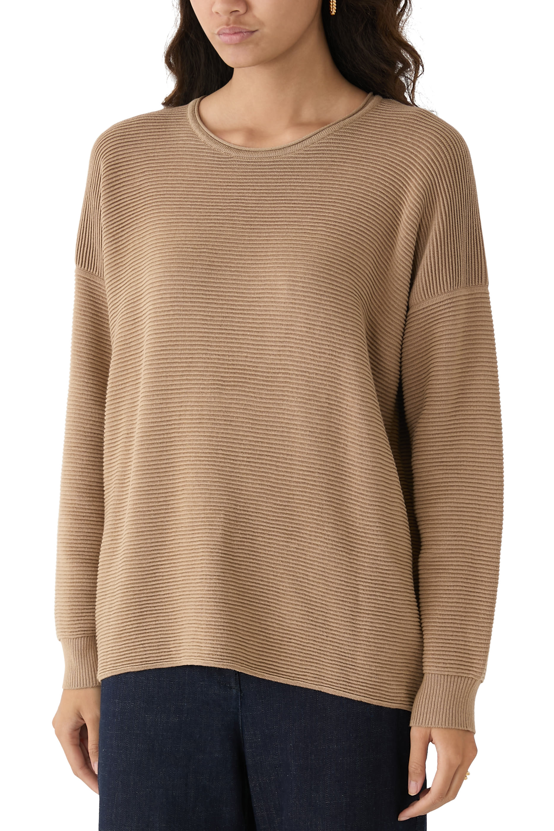 بلوزة طويلة مزيج قطن من بيرو