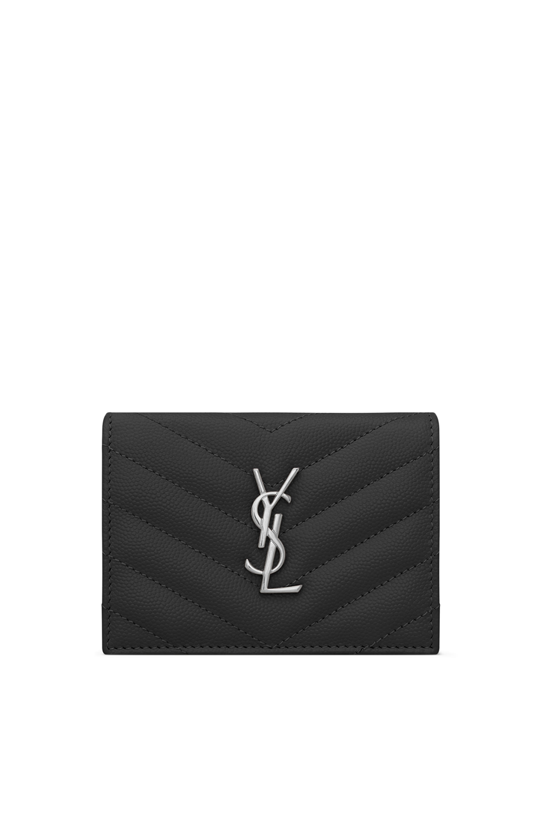 حافظة بطاقات كاساندر ماتيلاسيه بغطاء قلاب جلد بنقشة غرين دو بودر