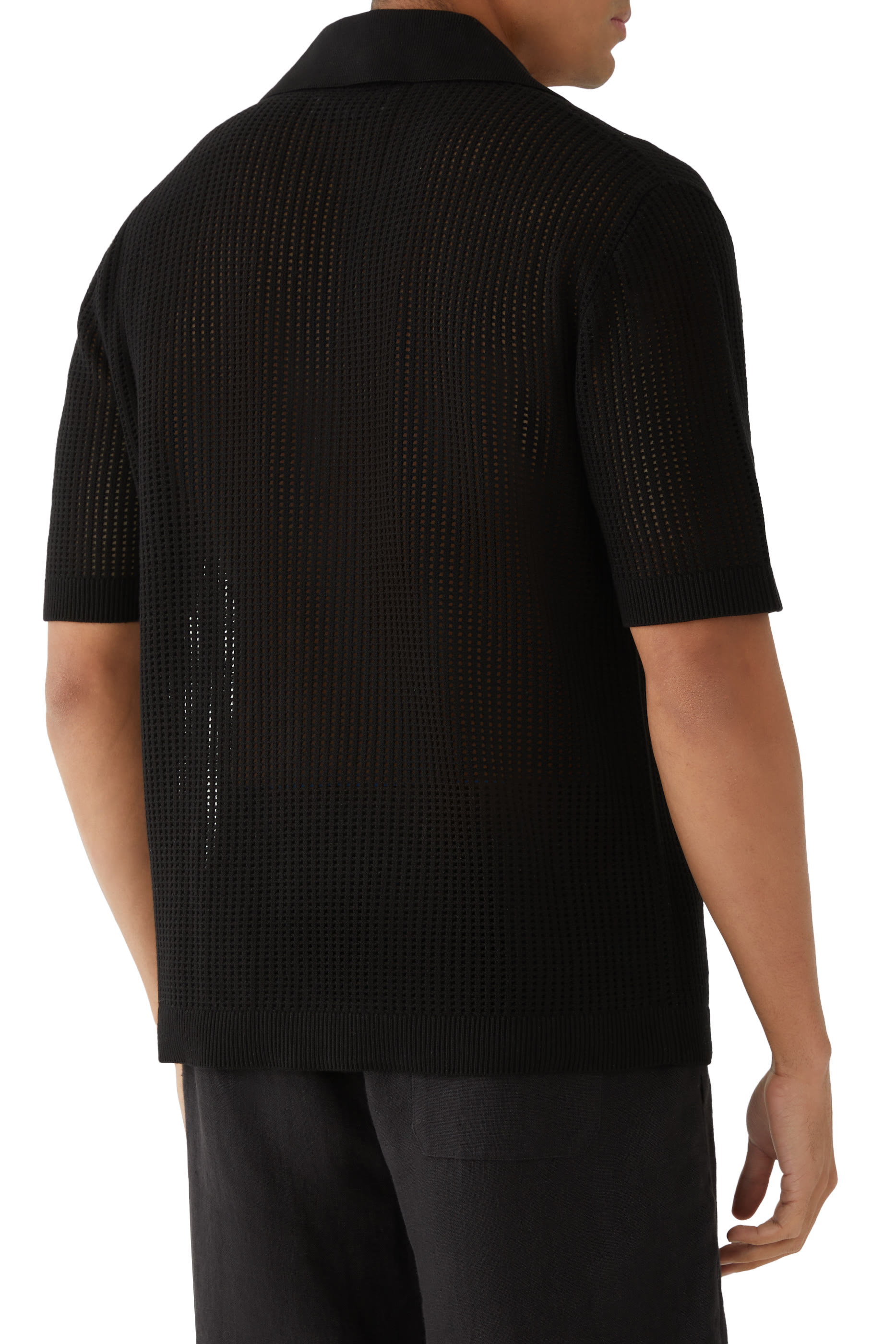 قميص بولو قماش شبكي