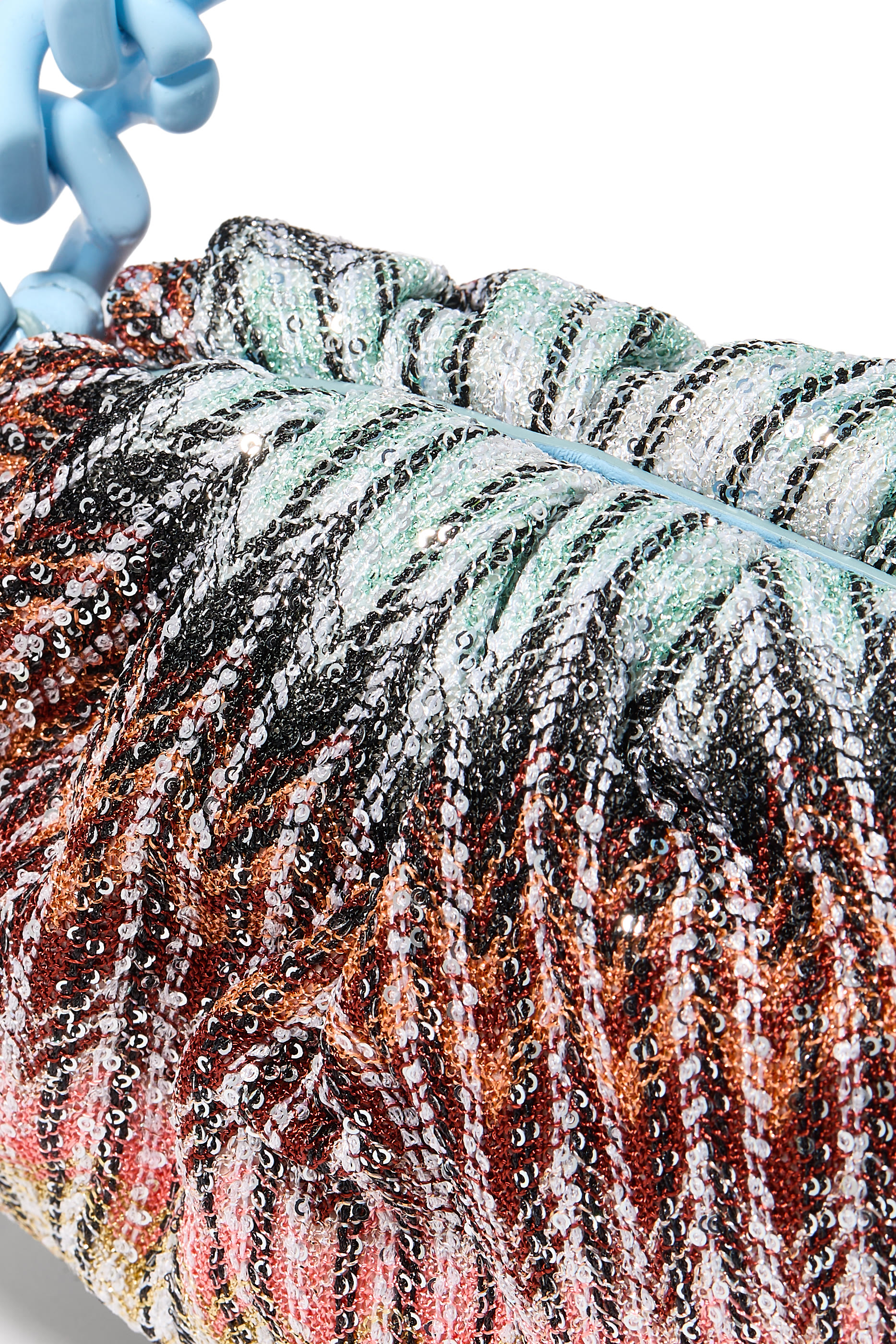 حقيبة كلاتش بخطوط متعرجة متوسطة