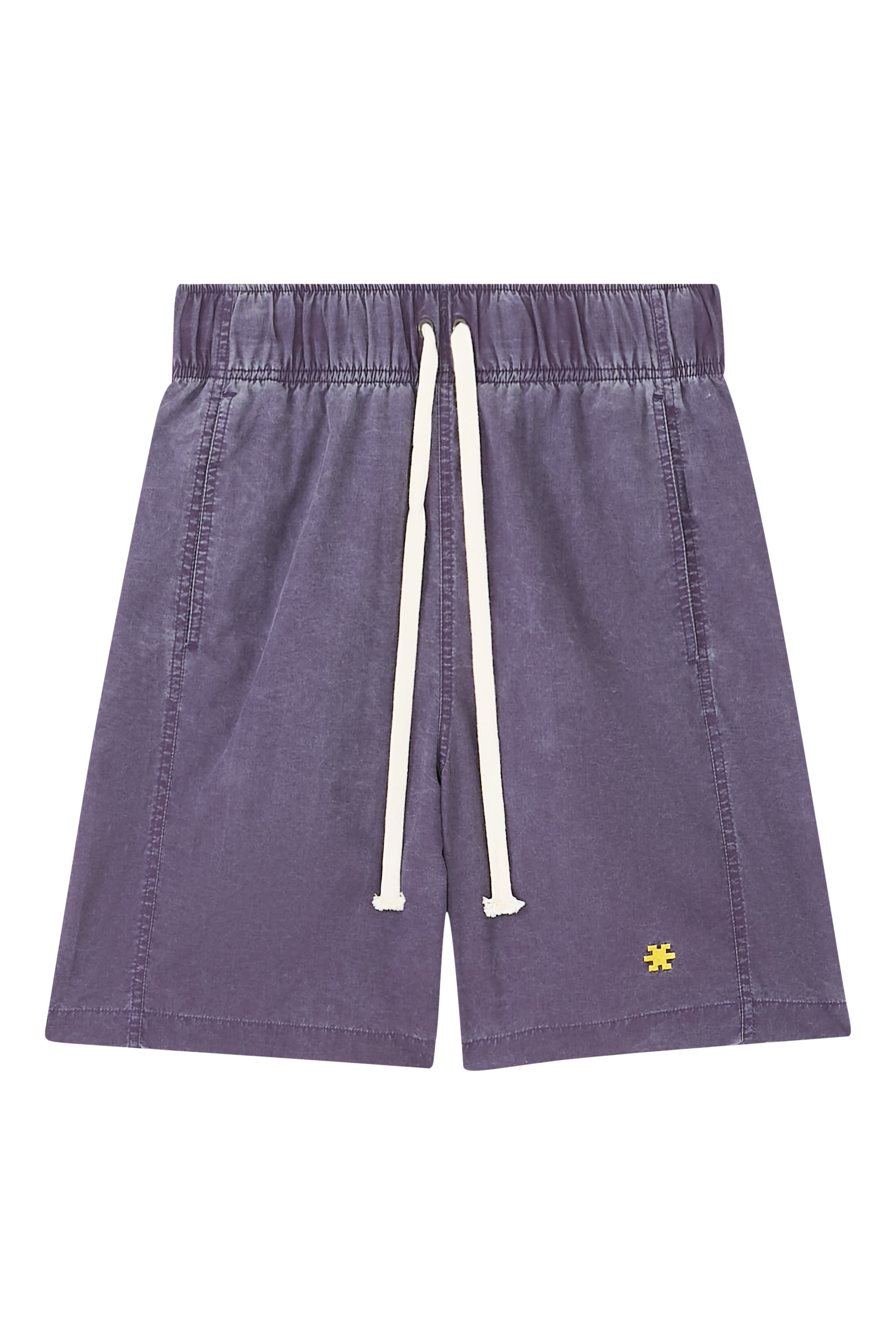 شورت سباحة بشعار الماركة بلون باهت