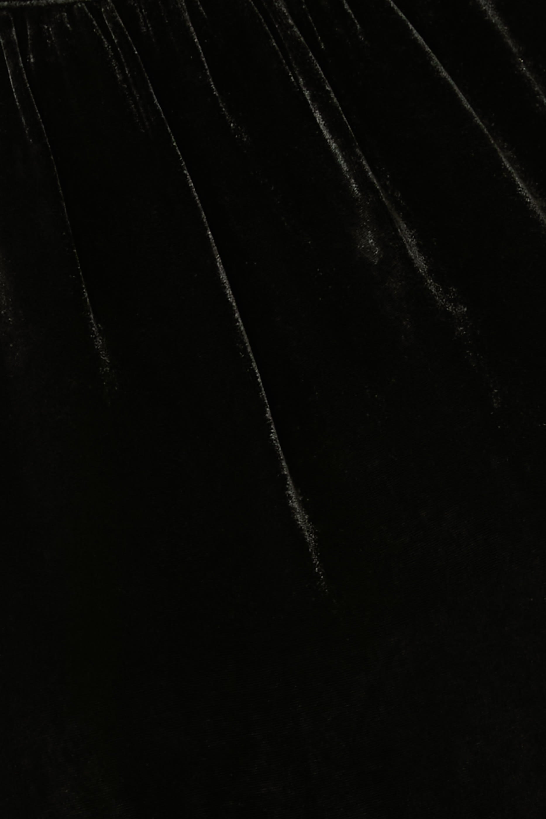 فستان بياقة مستديرة مخمل