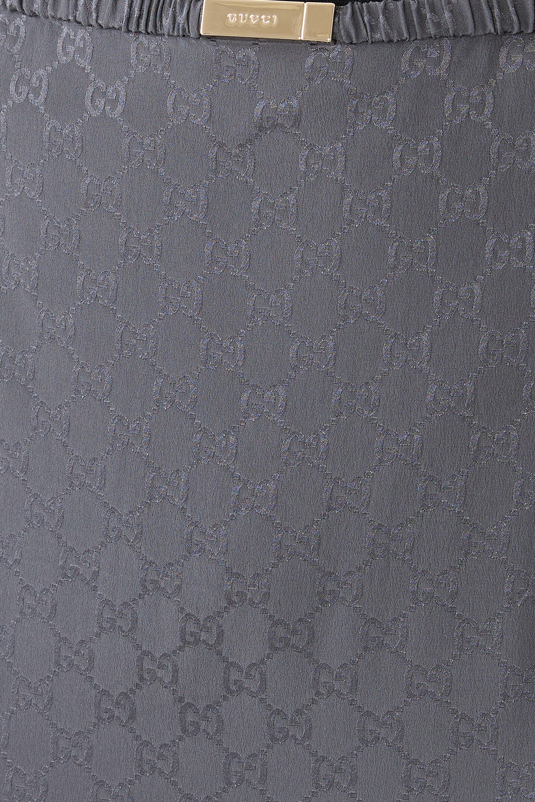 تنورة بنقشة حرفي شعار الماركة قطن حريري جاكار