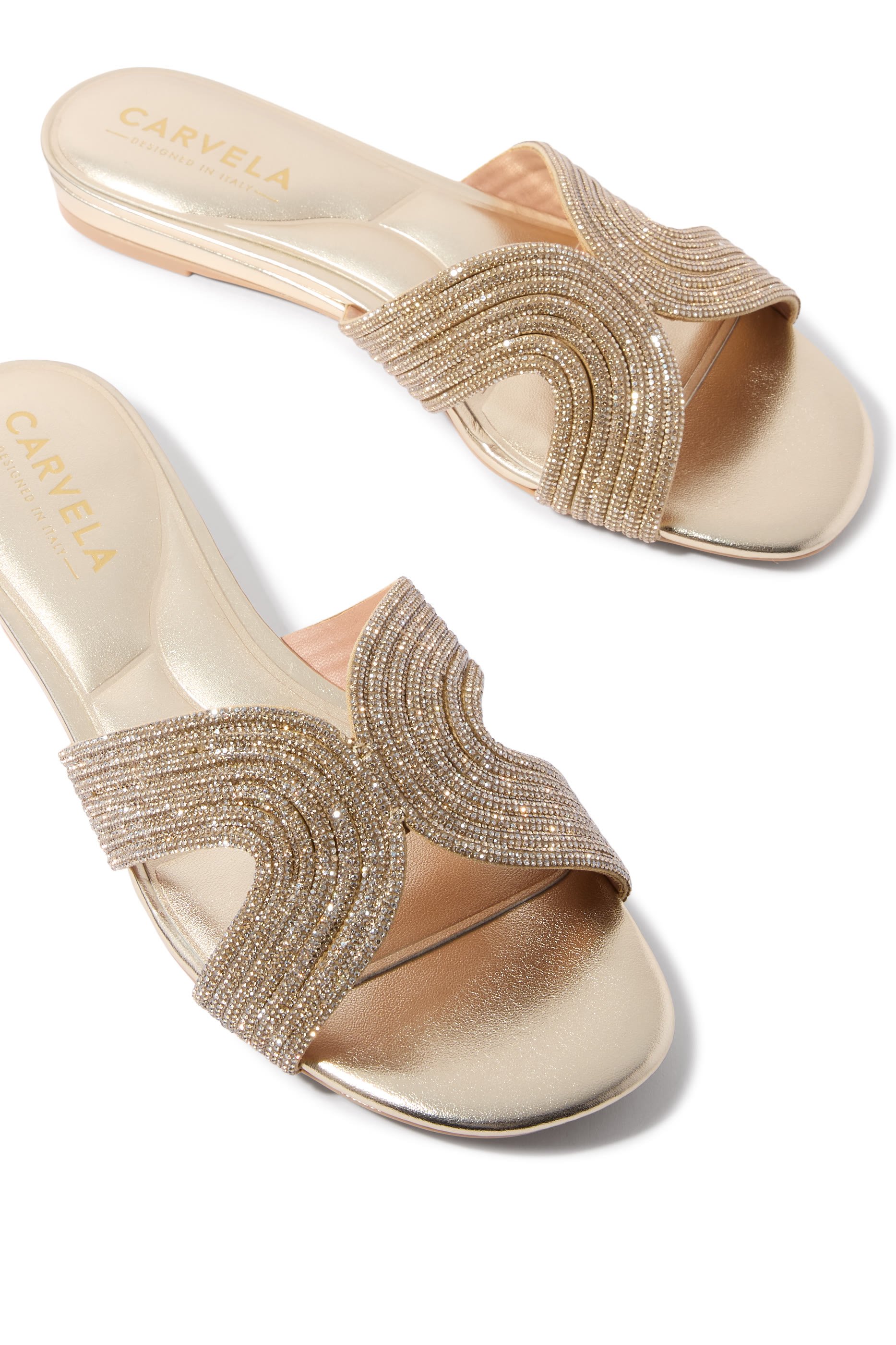 صندل غالا مفتوح من الخلف مرصع باحجار