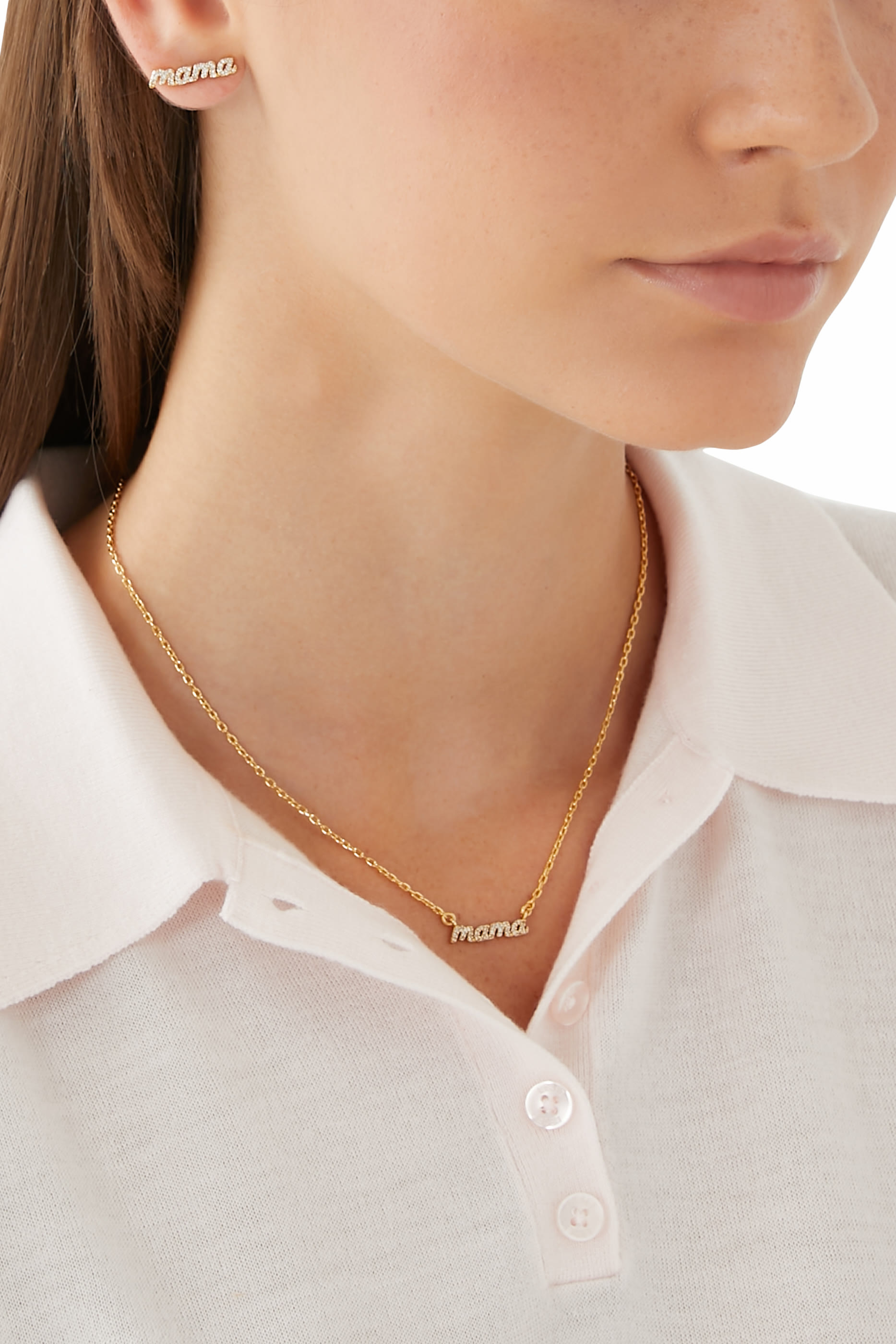 قلادة ماما سيد بحلية مرصعة بأحجار زركونا مكعبة، نحاس