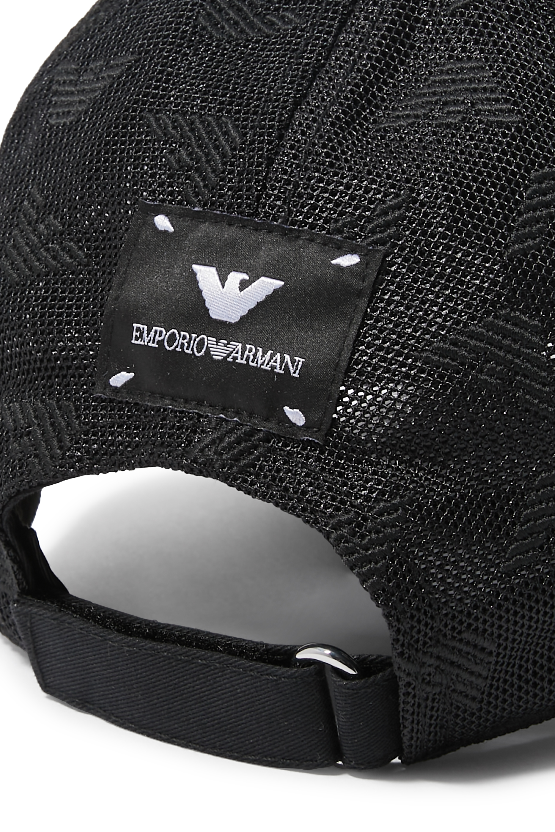 كاب بيسبول بتطريز شعار الماركة بالكامل وظهر شبكي