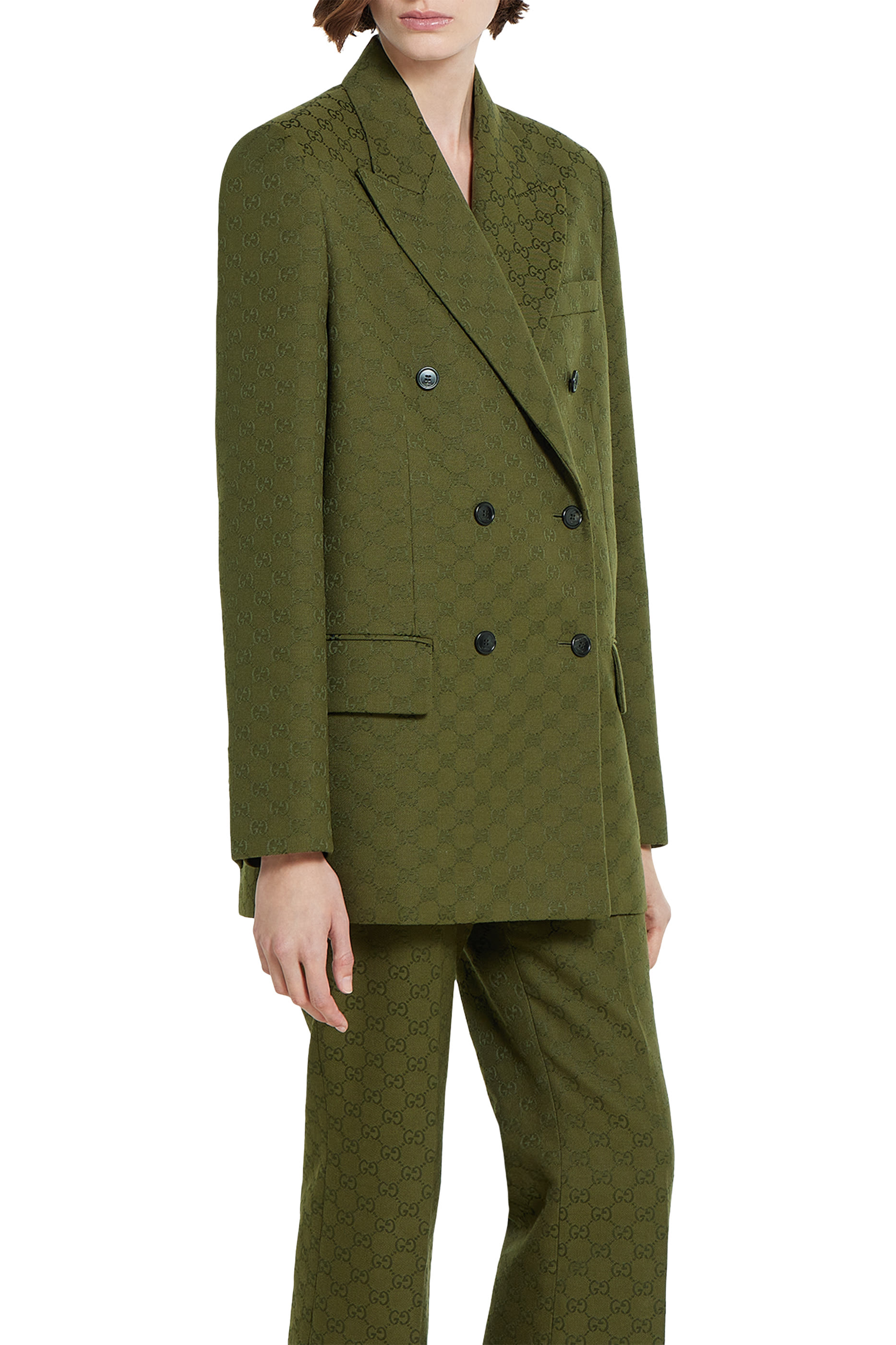 جاكيت قماش قنب بحرفي شعار الماركة