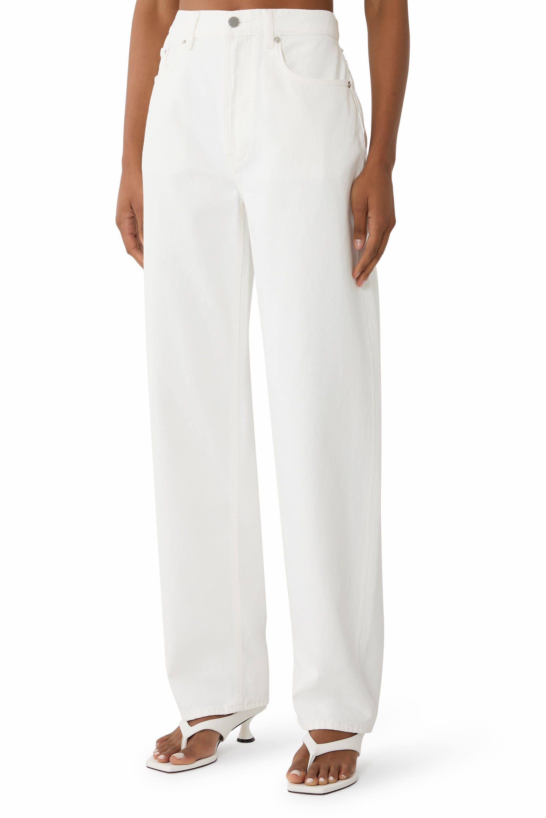 بنطال جينز سامور بقصة ساق واسعة