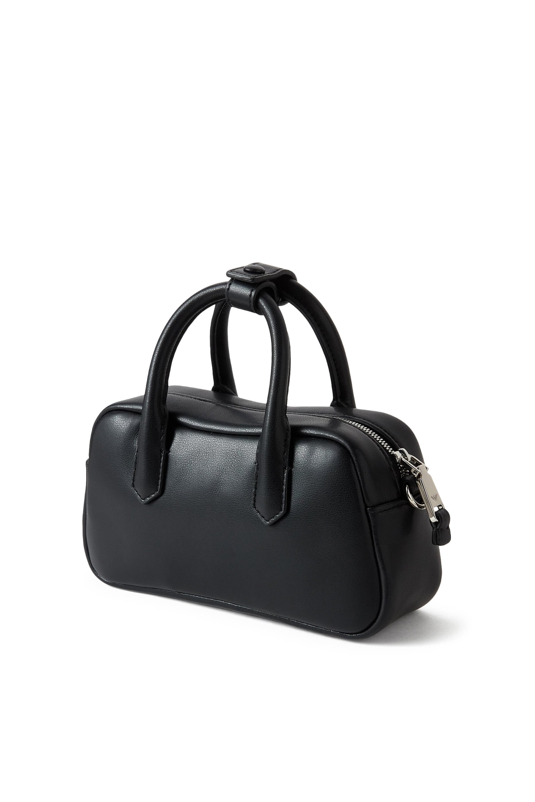 حقيبة يد بشعار الماركة جلد