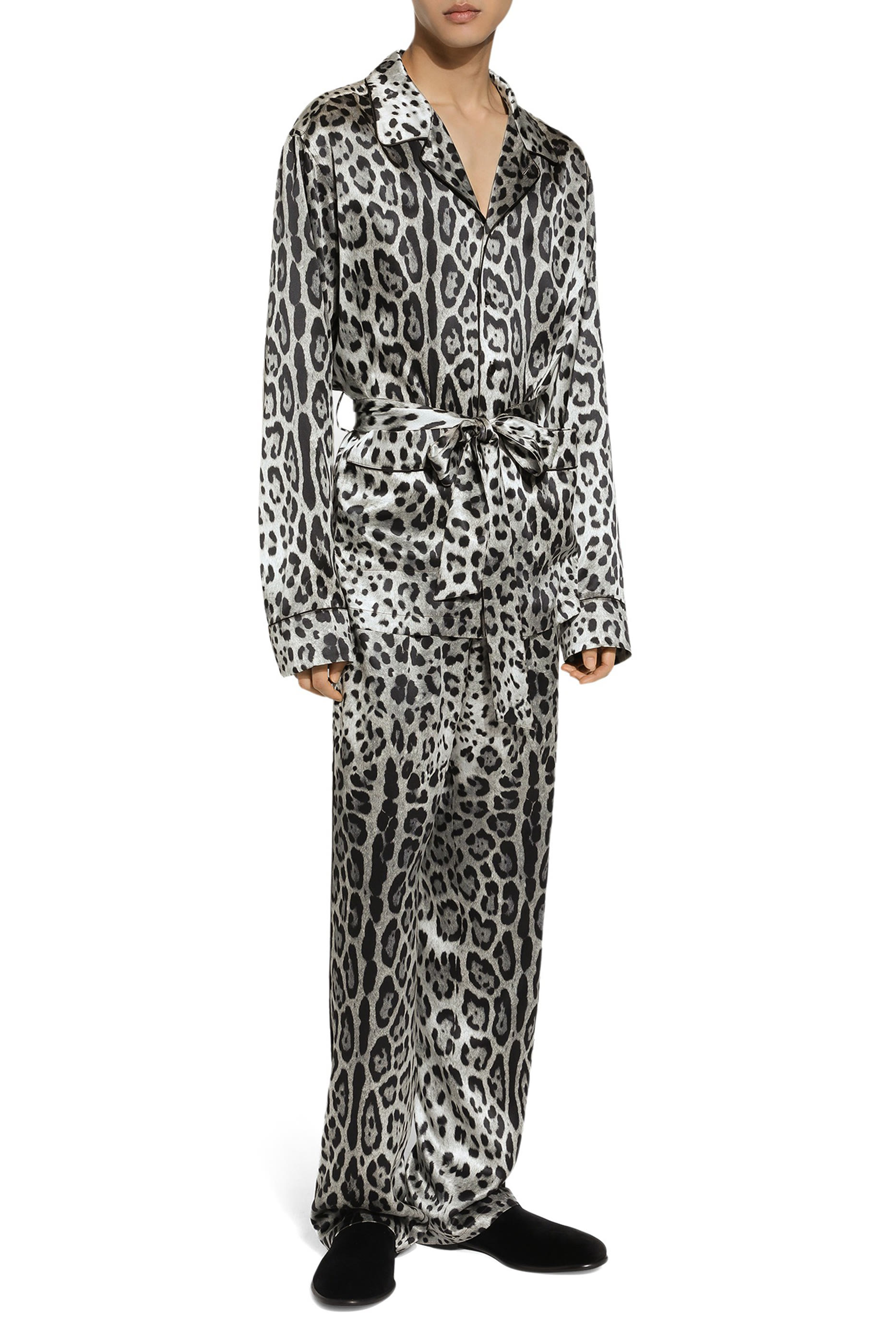 بنطال ستان بنقشة جلد الفهد