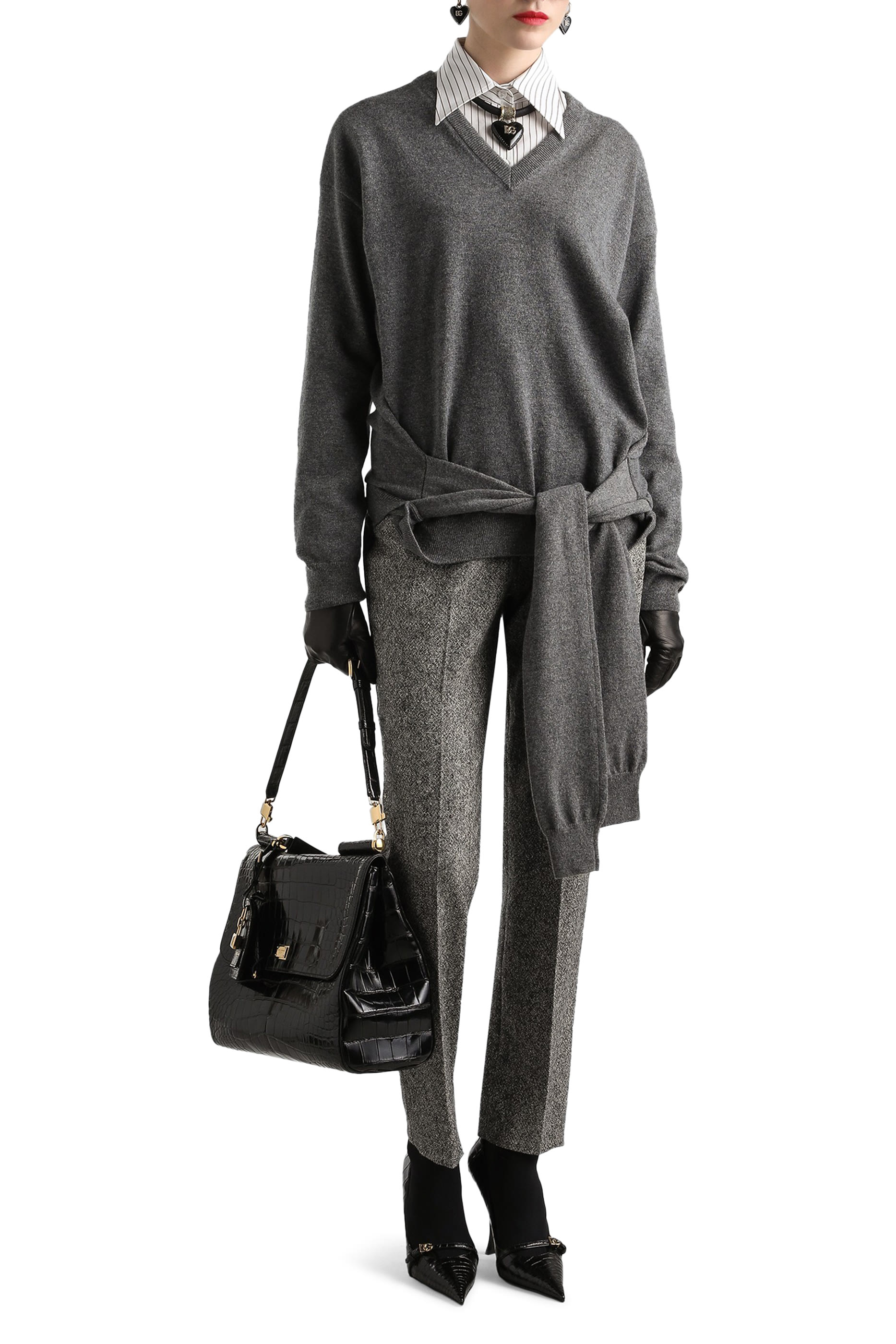 كنزة بياقة V كشمير