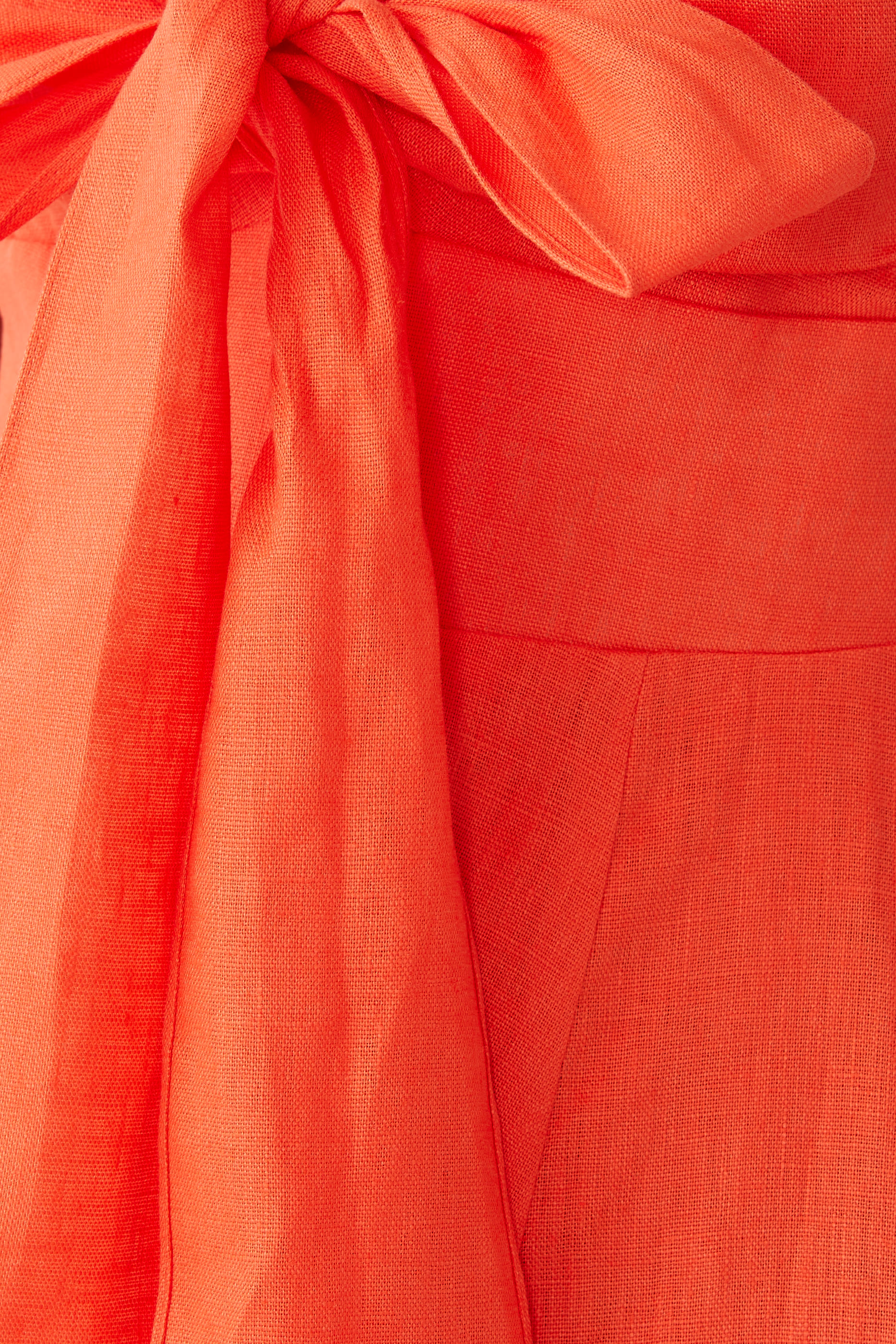 فستان متوسط الطول كراش برباط في الأمام