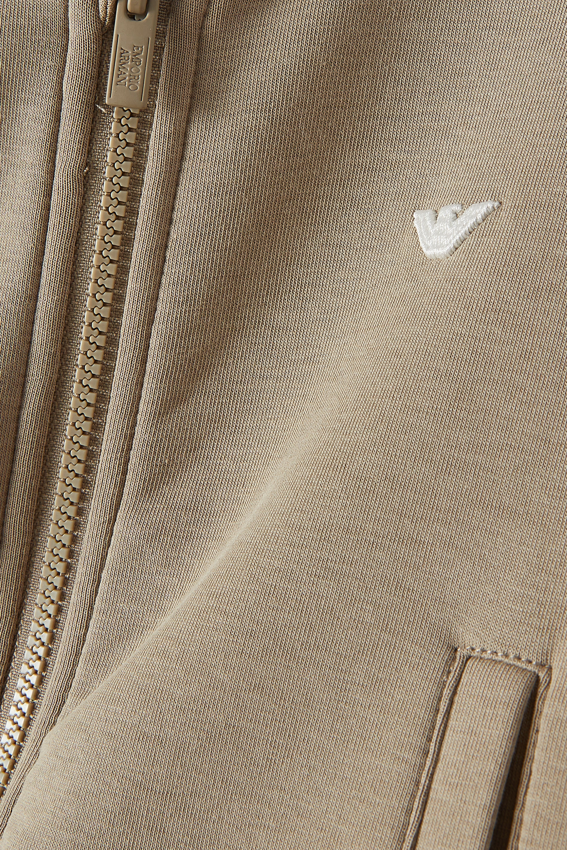 سويت شيرت بغطاء رأس بشعار الماركة للأطفال