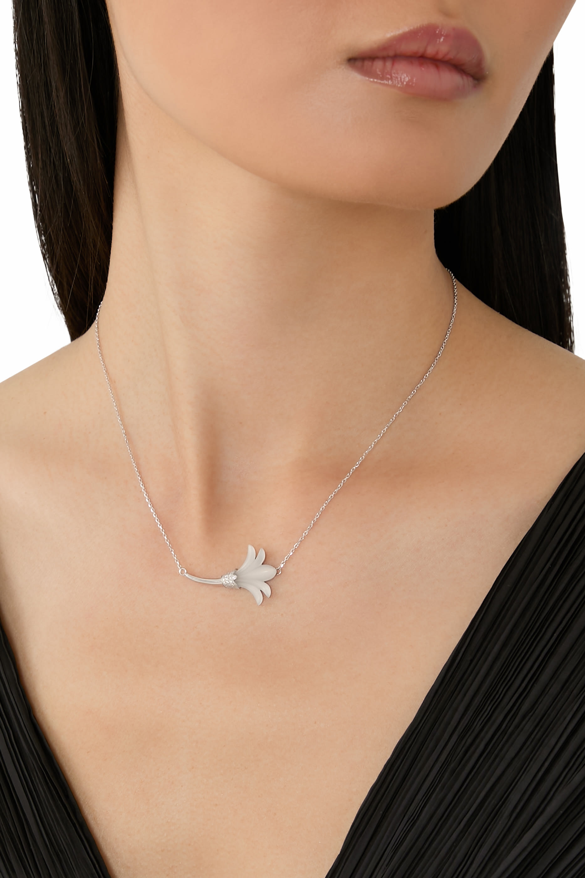 Psychedeliah Necklace, 18K White Gold, Crystal De Roche, Diamonds