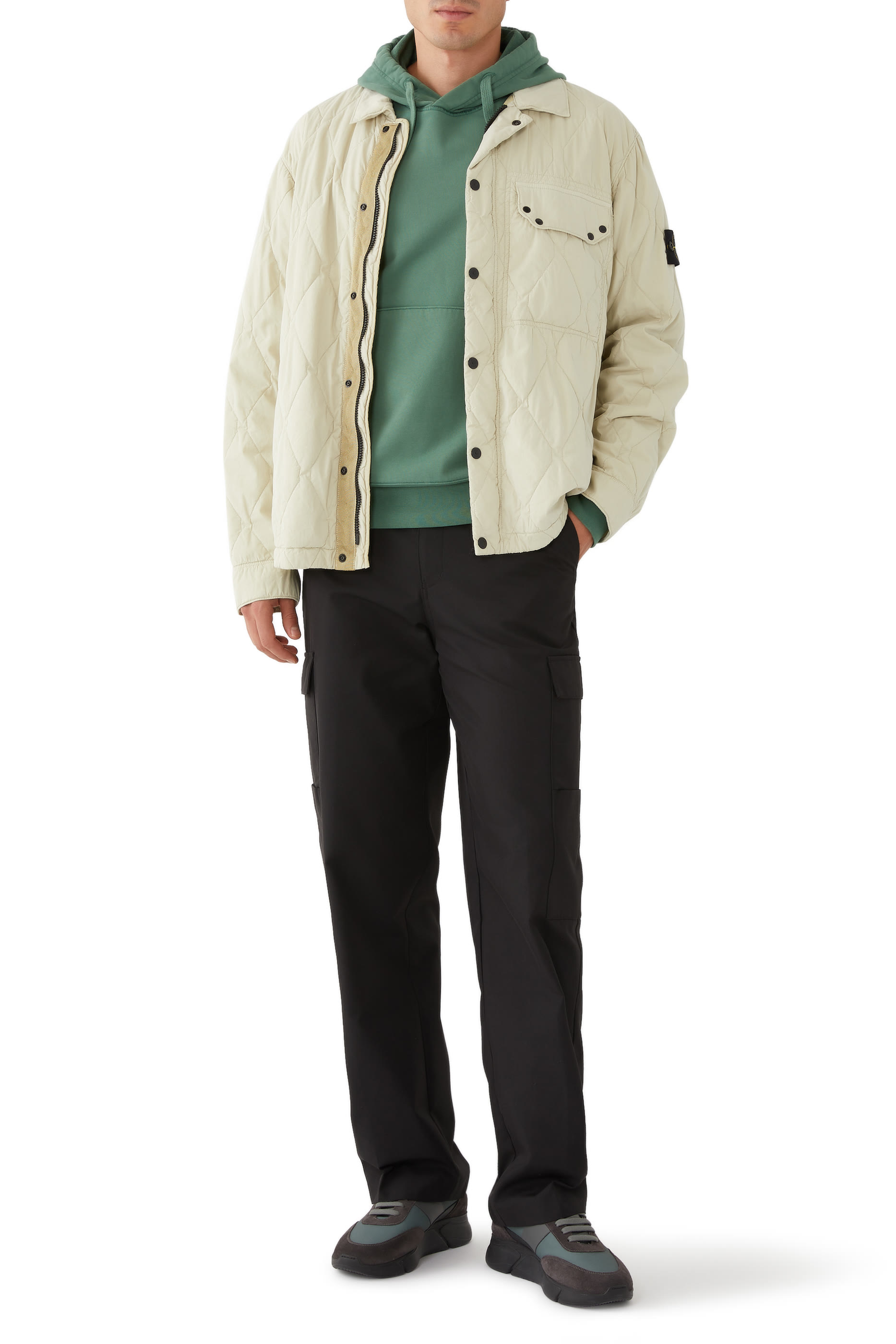 جاكيت فيلي بتصميم قميص نايلون وقطن