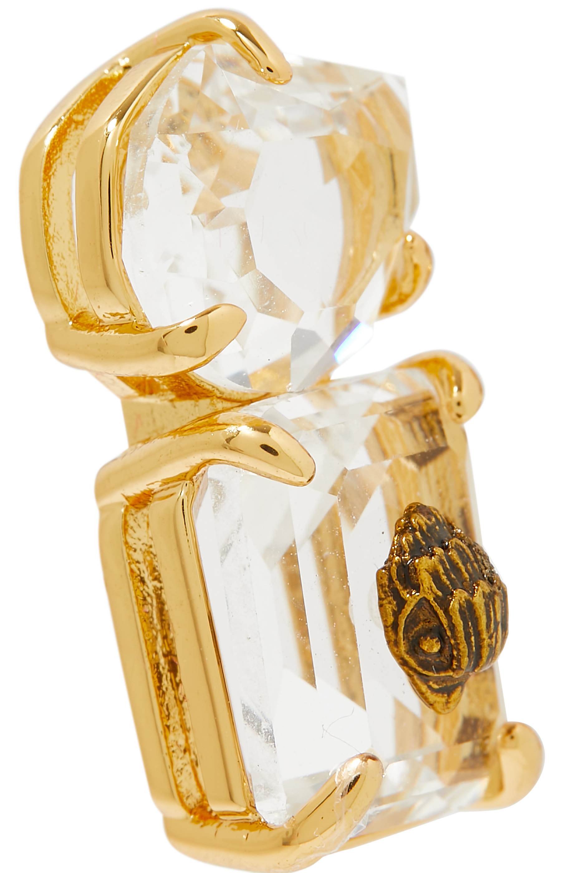 أقراط دائرية بحلية رأس النسر مرصعة بأحجار كريمة