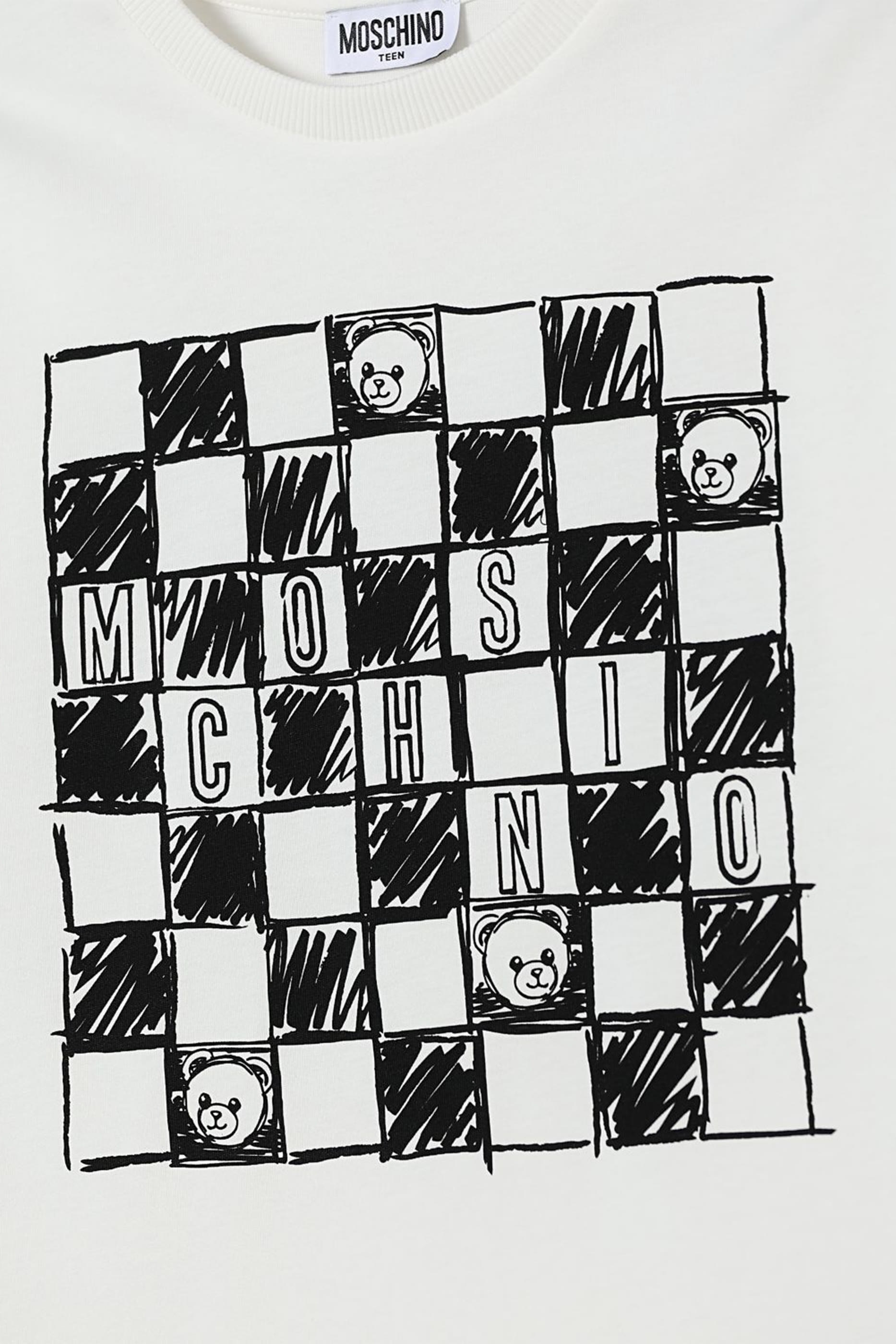 تيشيرت بنقشة شطرنج بالدب تيدي جيرسيه للأطفال