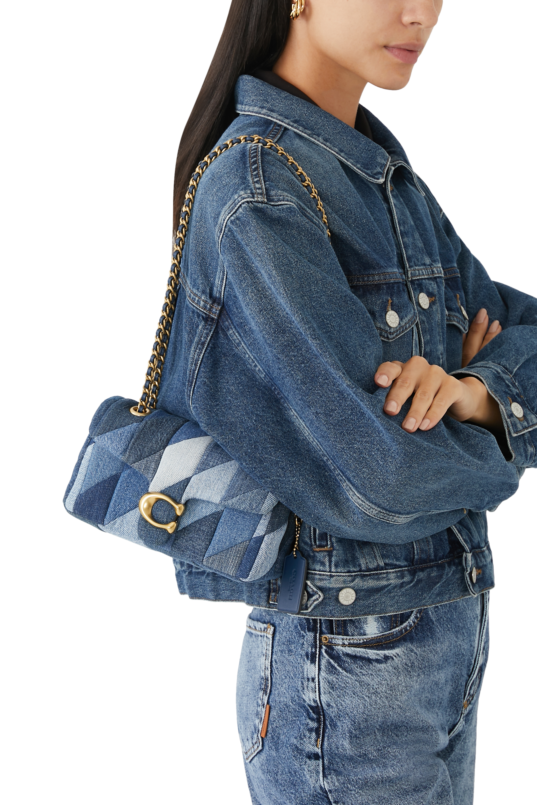 حقيبة كتف تابي 20 مبطّنة برقعات