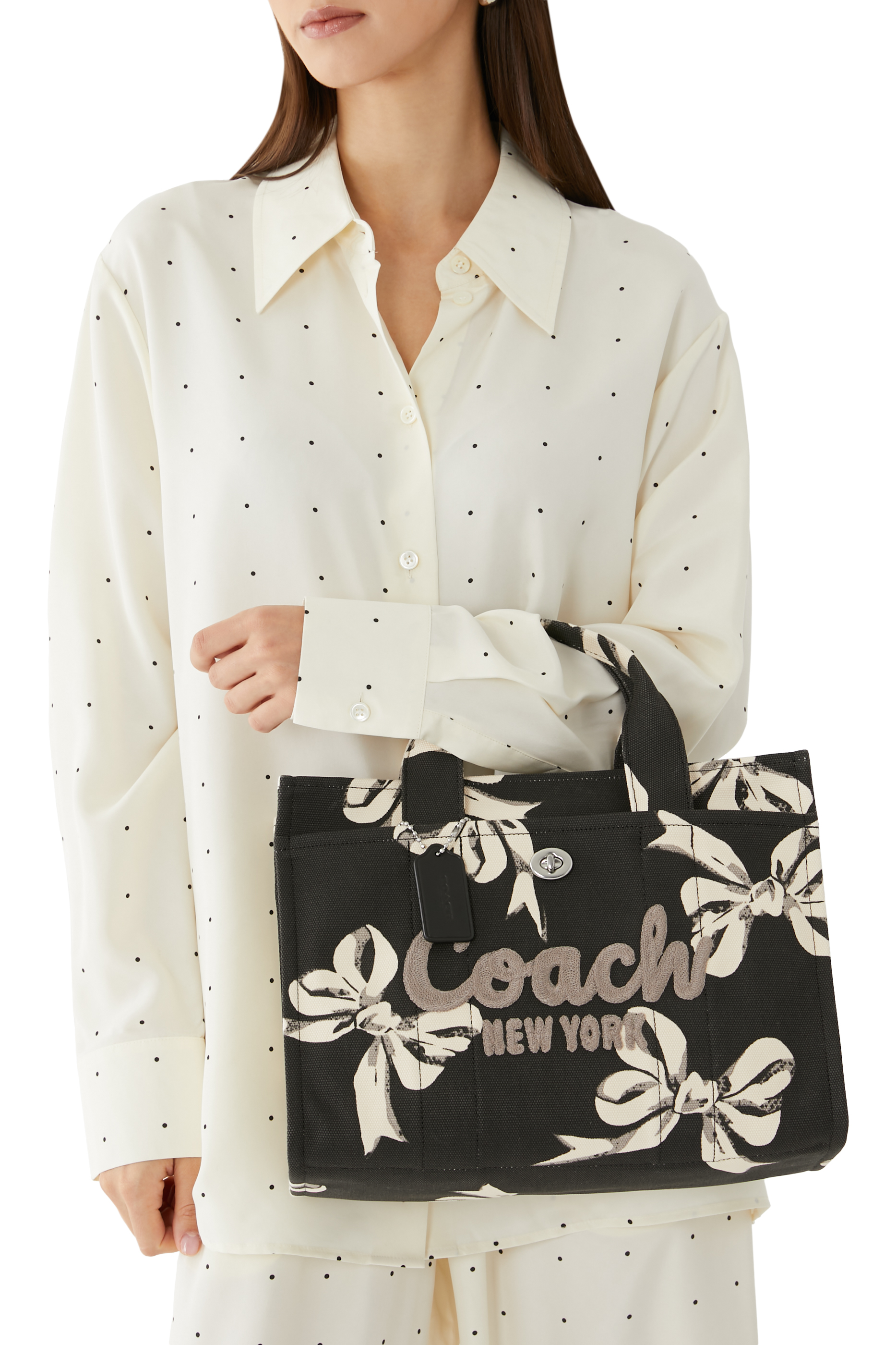 حقيبة يد كارغو بنقشة عقدة قنب