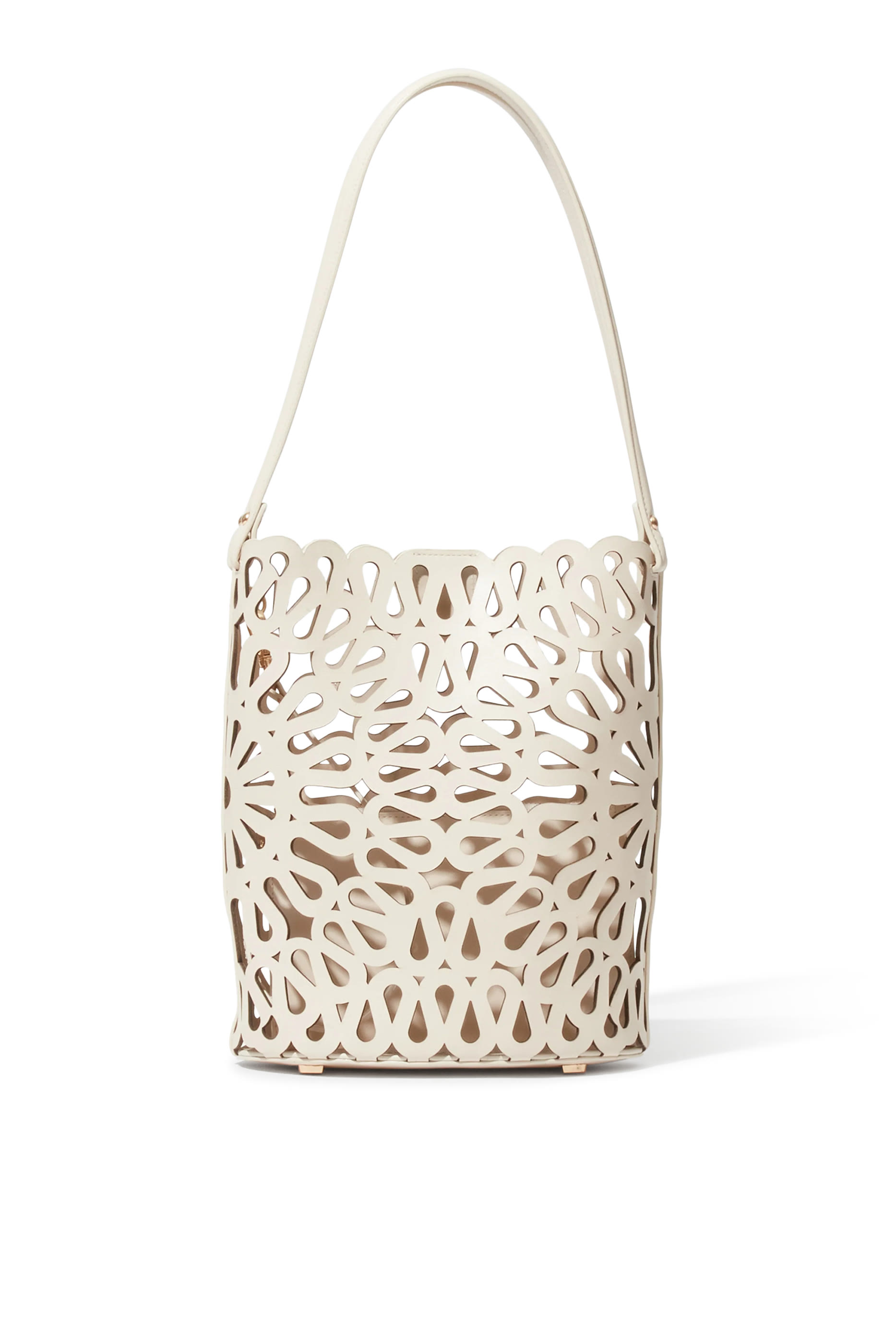  McCall Laser Cut Leather Bucket Bag