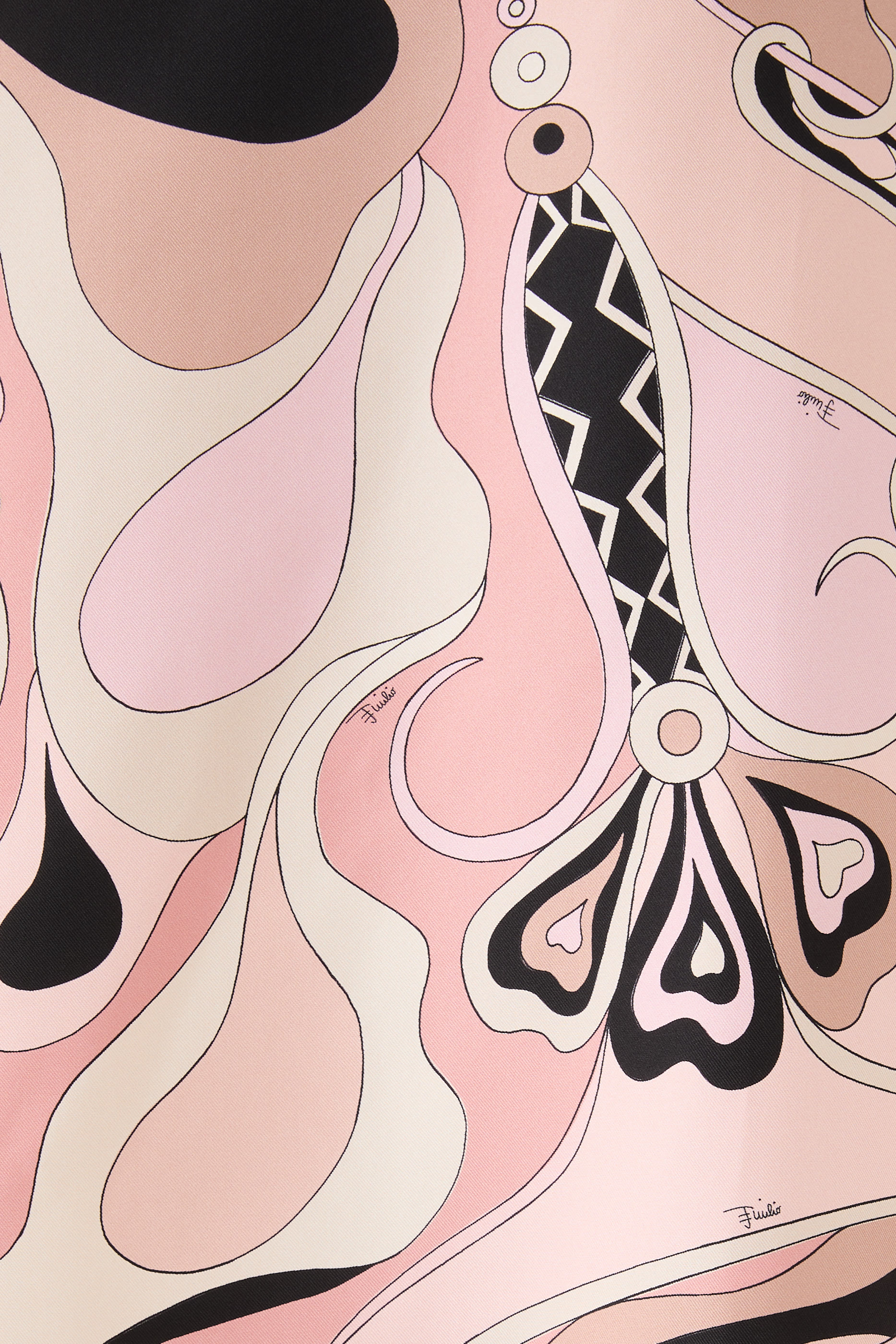 قفطان بنقشة أوركيد حرير تويل