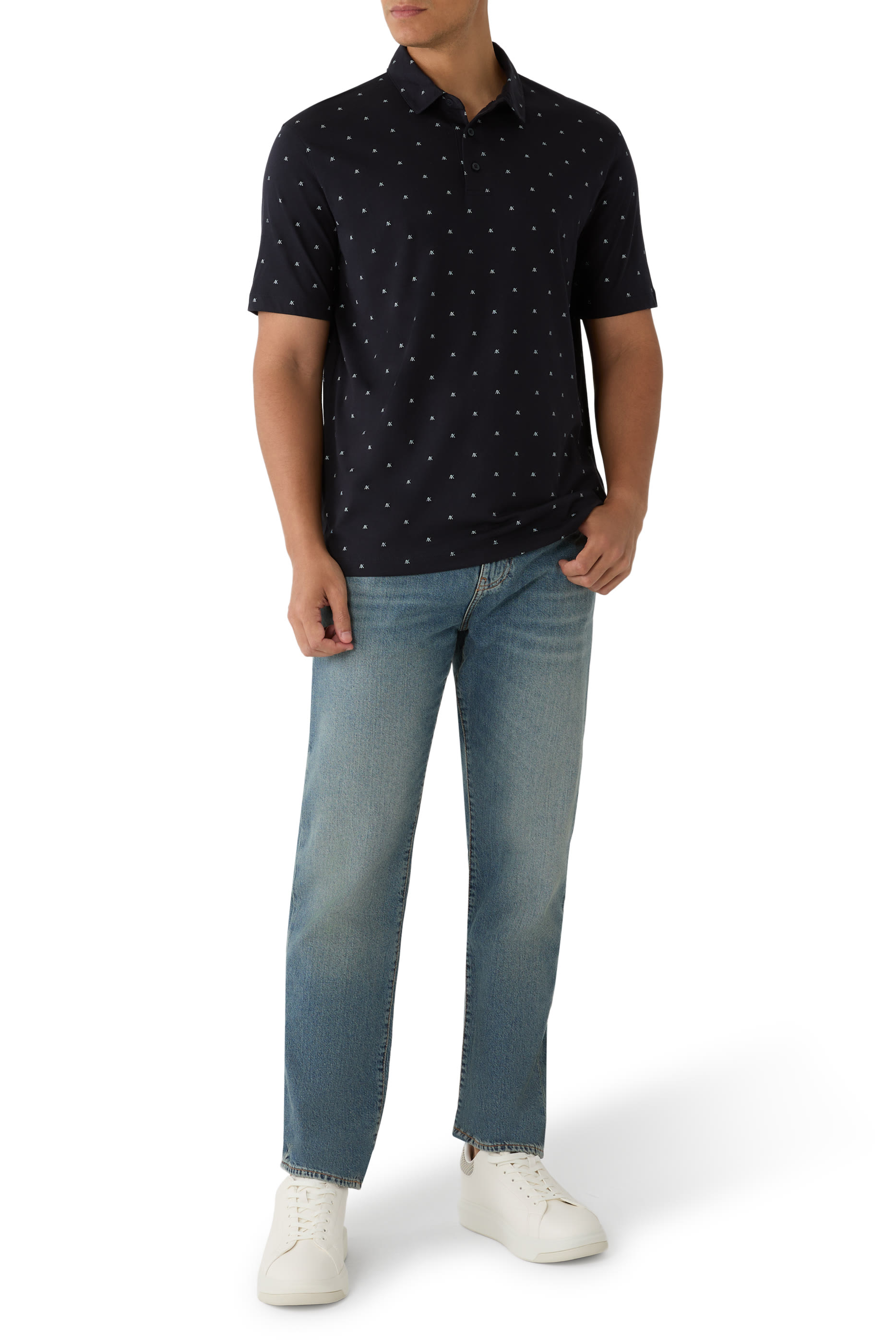 بنطال جينز بقصة مستقيمة دنيم