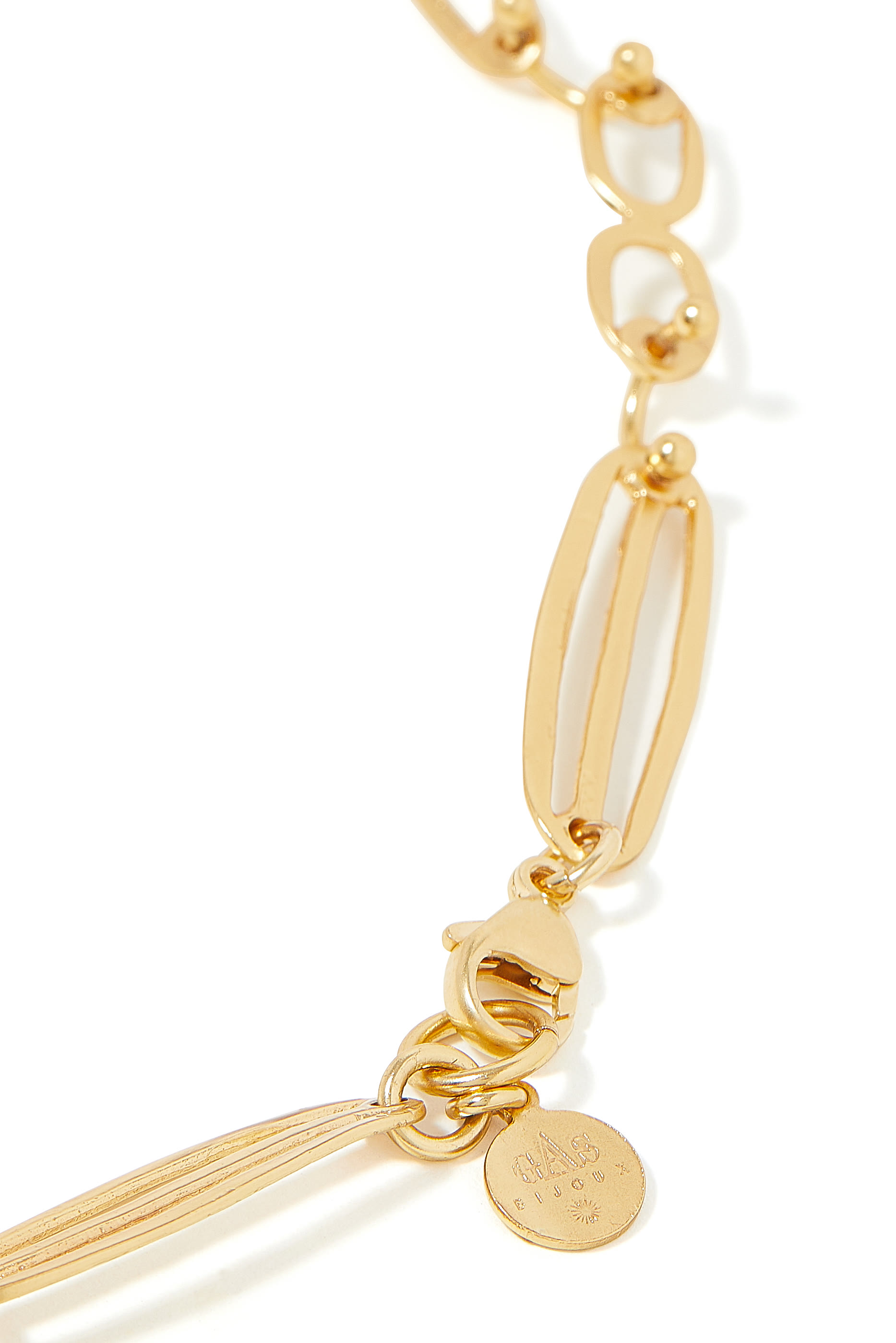 قلادة ايكلبس طويلة معدن مطلي بالذهب