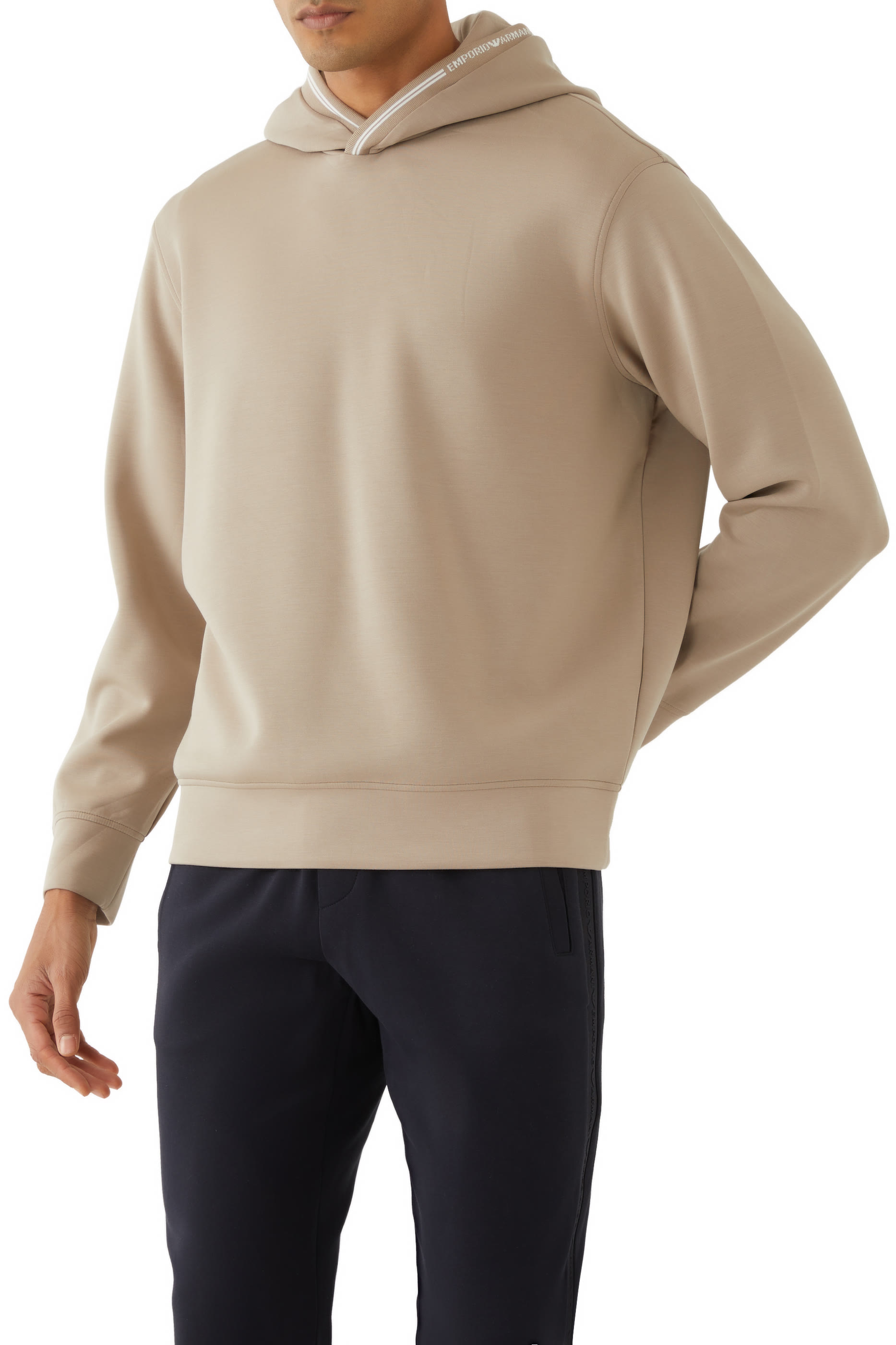 سويت شيرت بغطاء رأس جيرسيه مركب