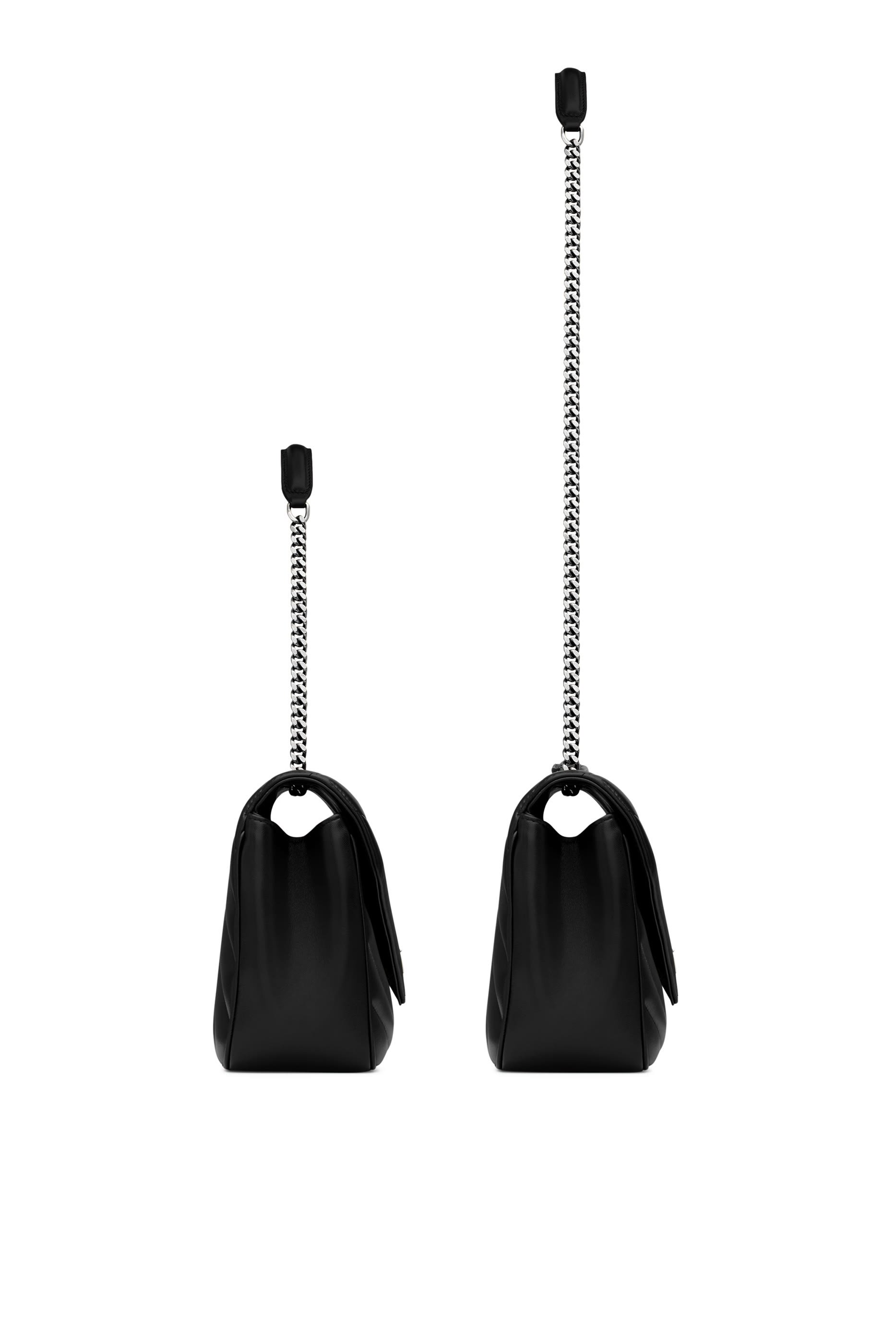 حقيبة لولو متوسطة بحمالة سلسلة جلد حمل مبطن