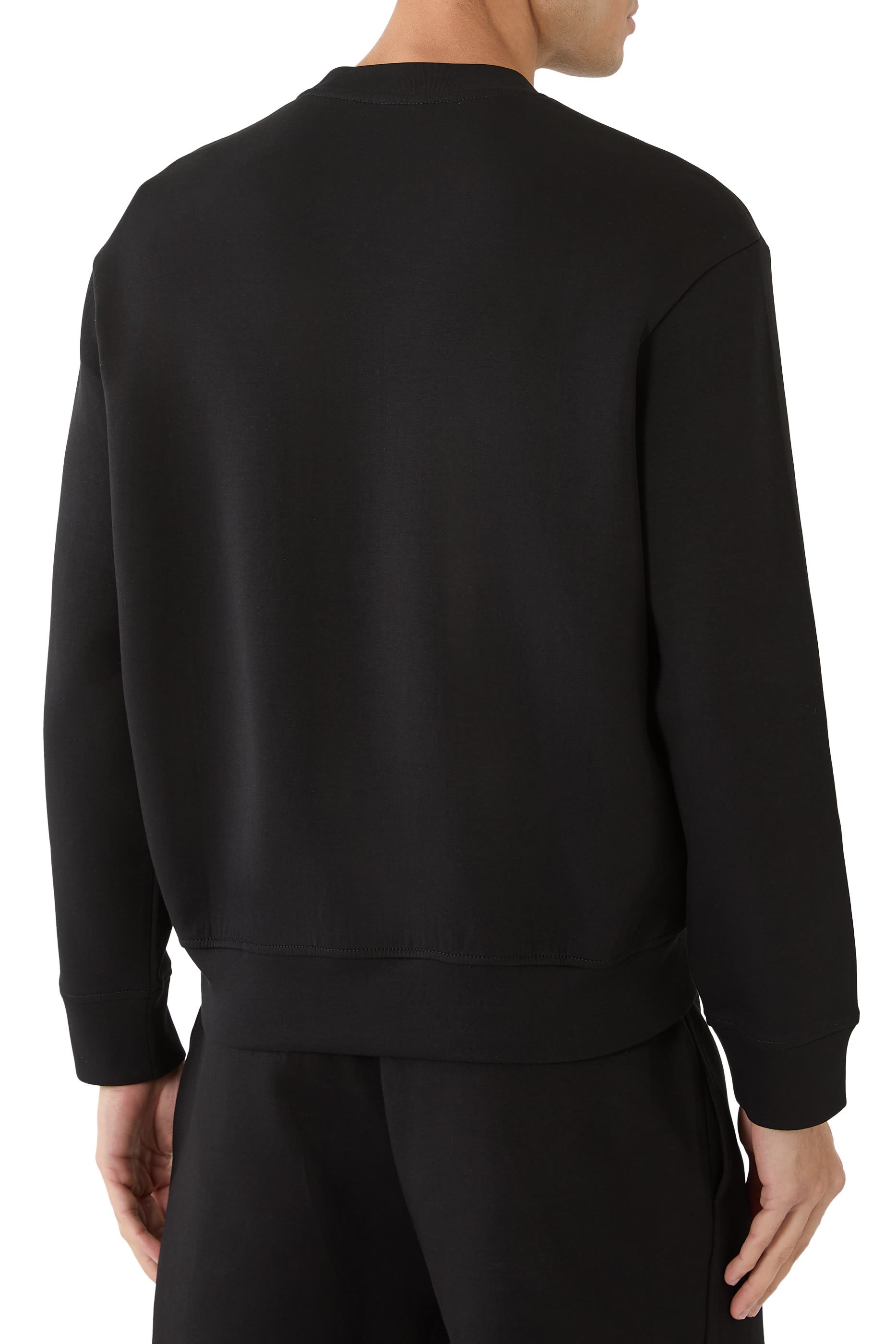 سويت شيرت بشعار حرفي الماركة