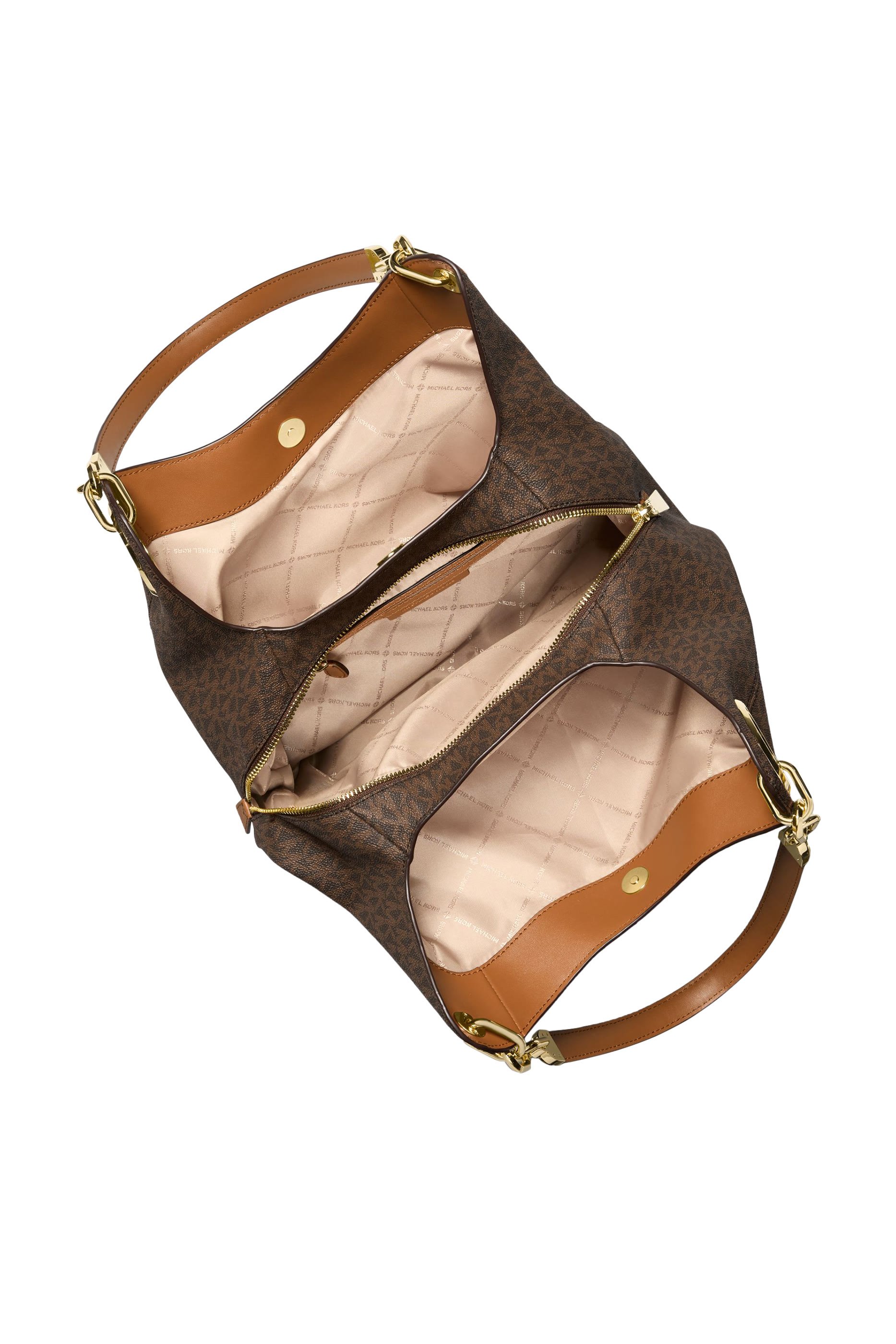 حقيبة كتف ليلي كبيرة بشعار الماركة