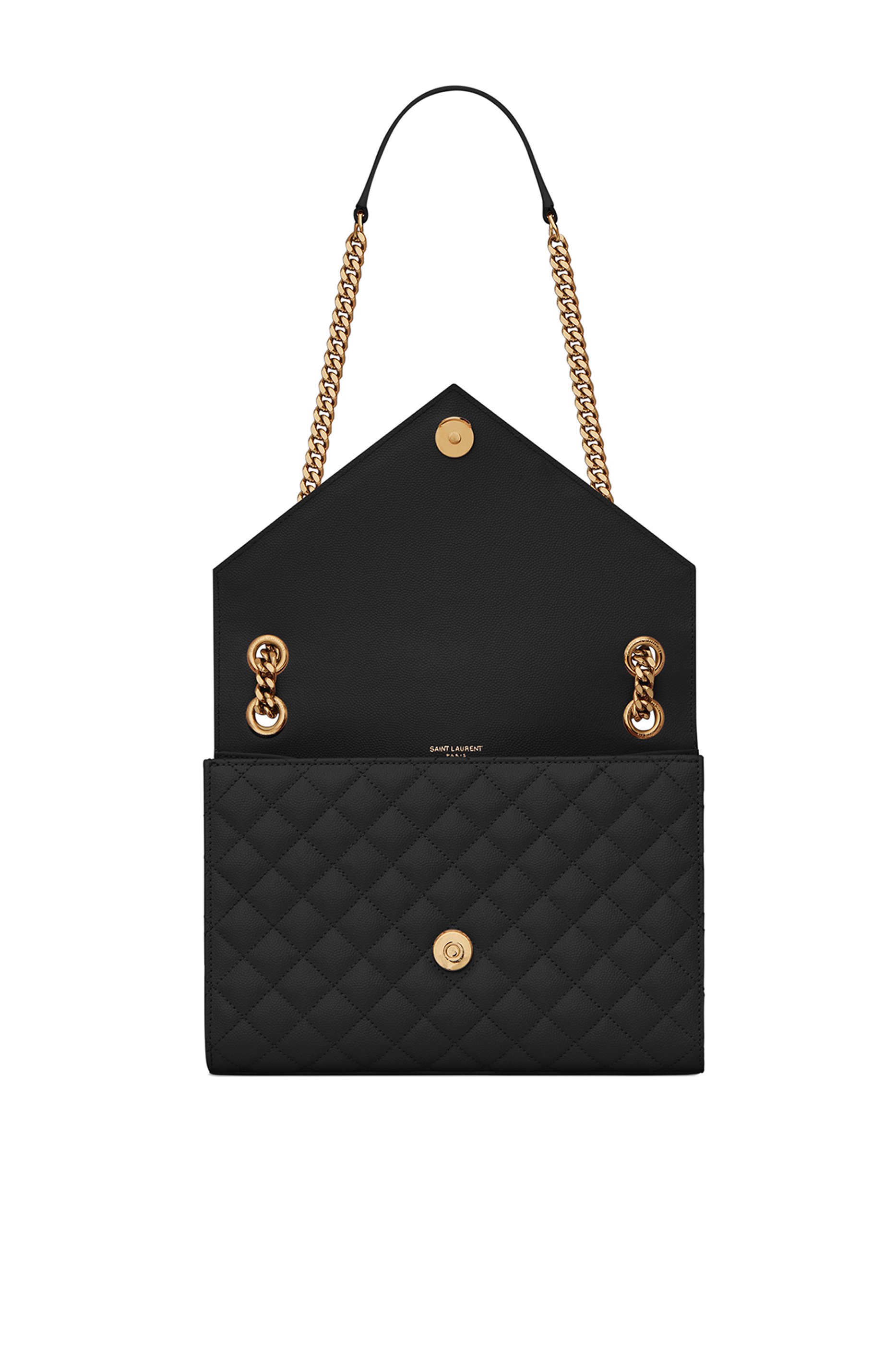 حقيبة متوسطة بتصميم ظرف جلد محفور غران دي بودريه وتصميم مبطن