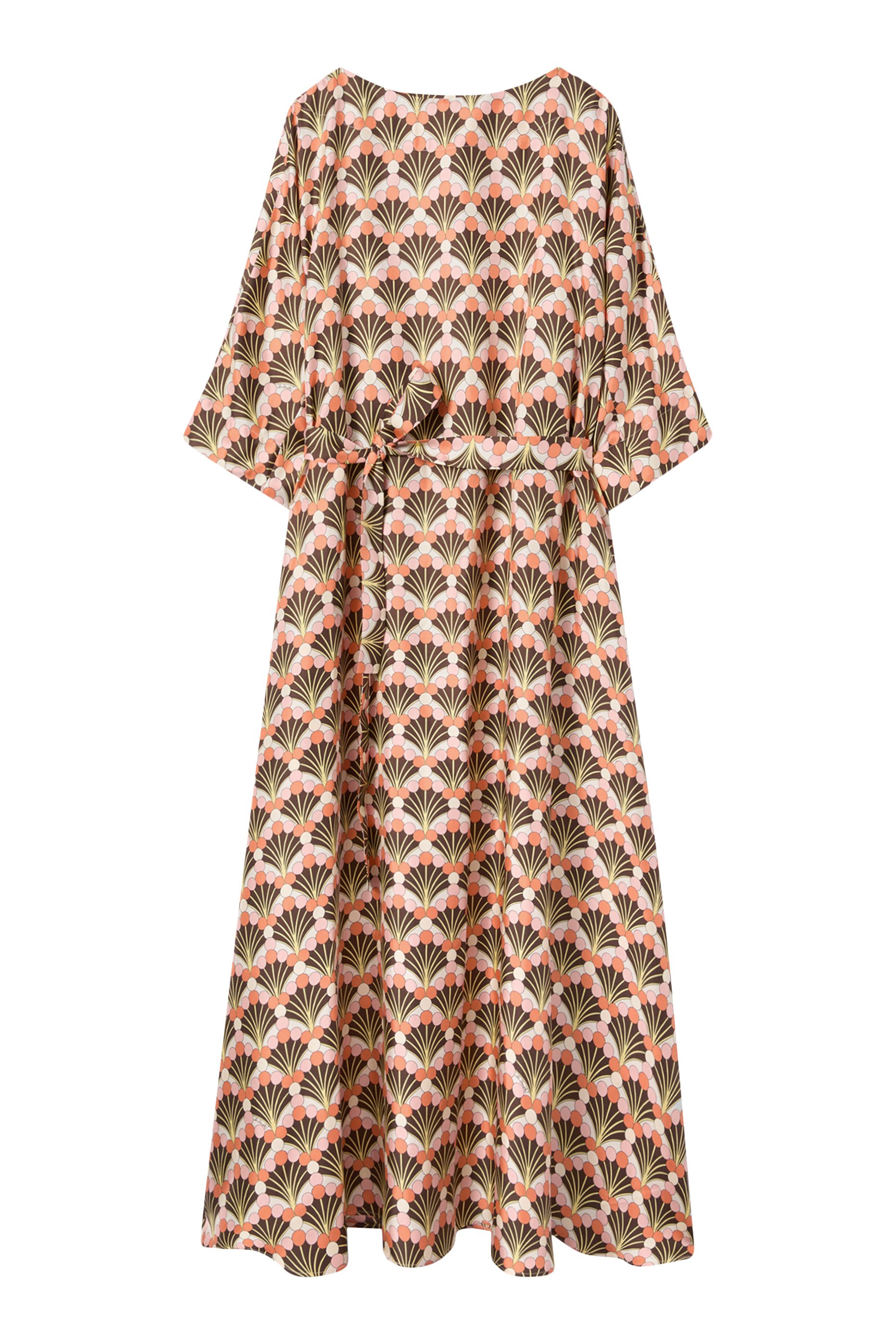 فستان مومو بياقة مستديرة