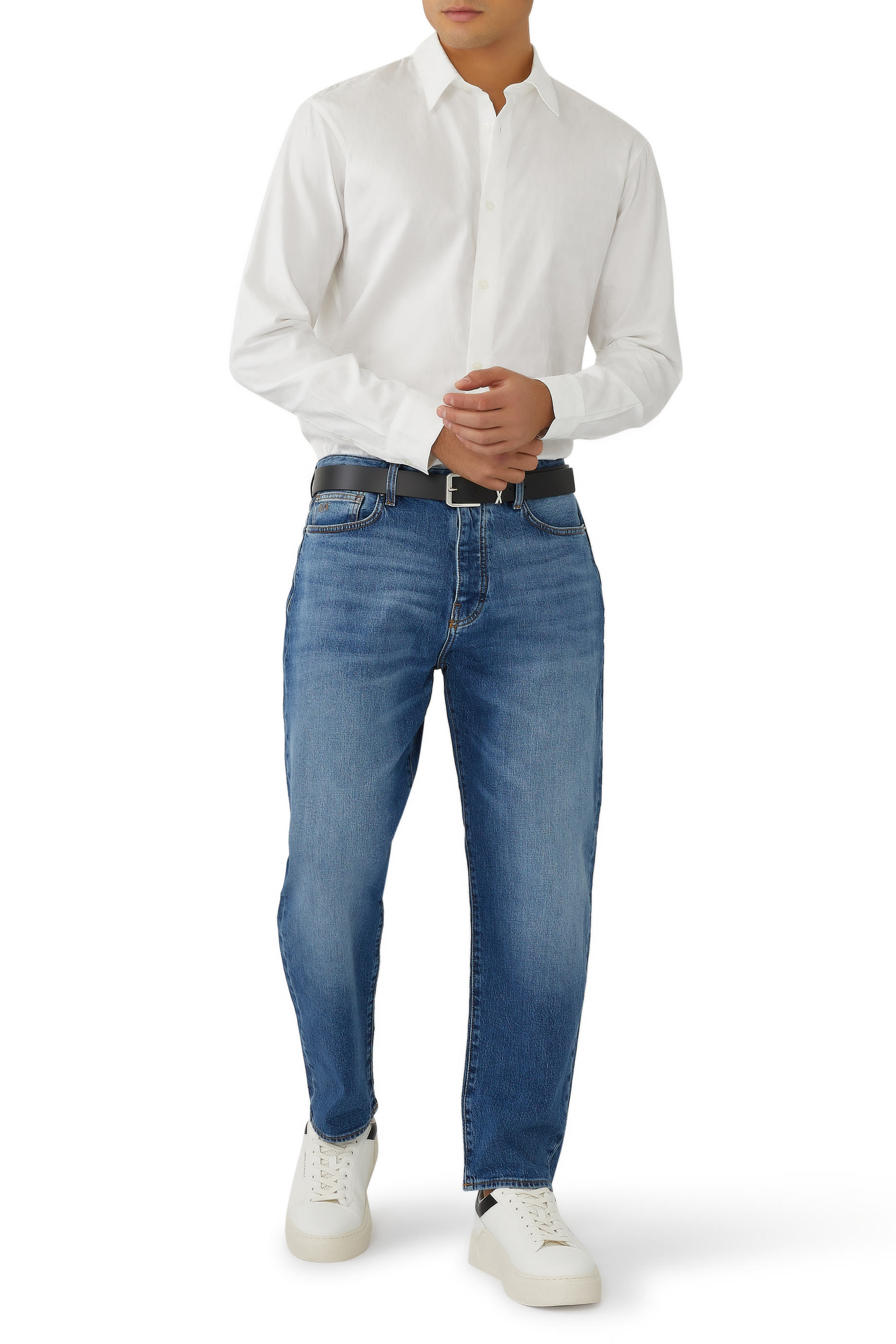 قميص بحروف شعار الماركة قطن