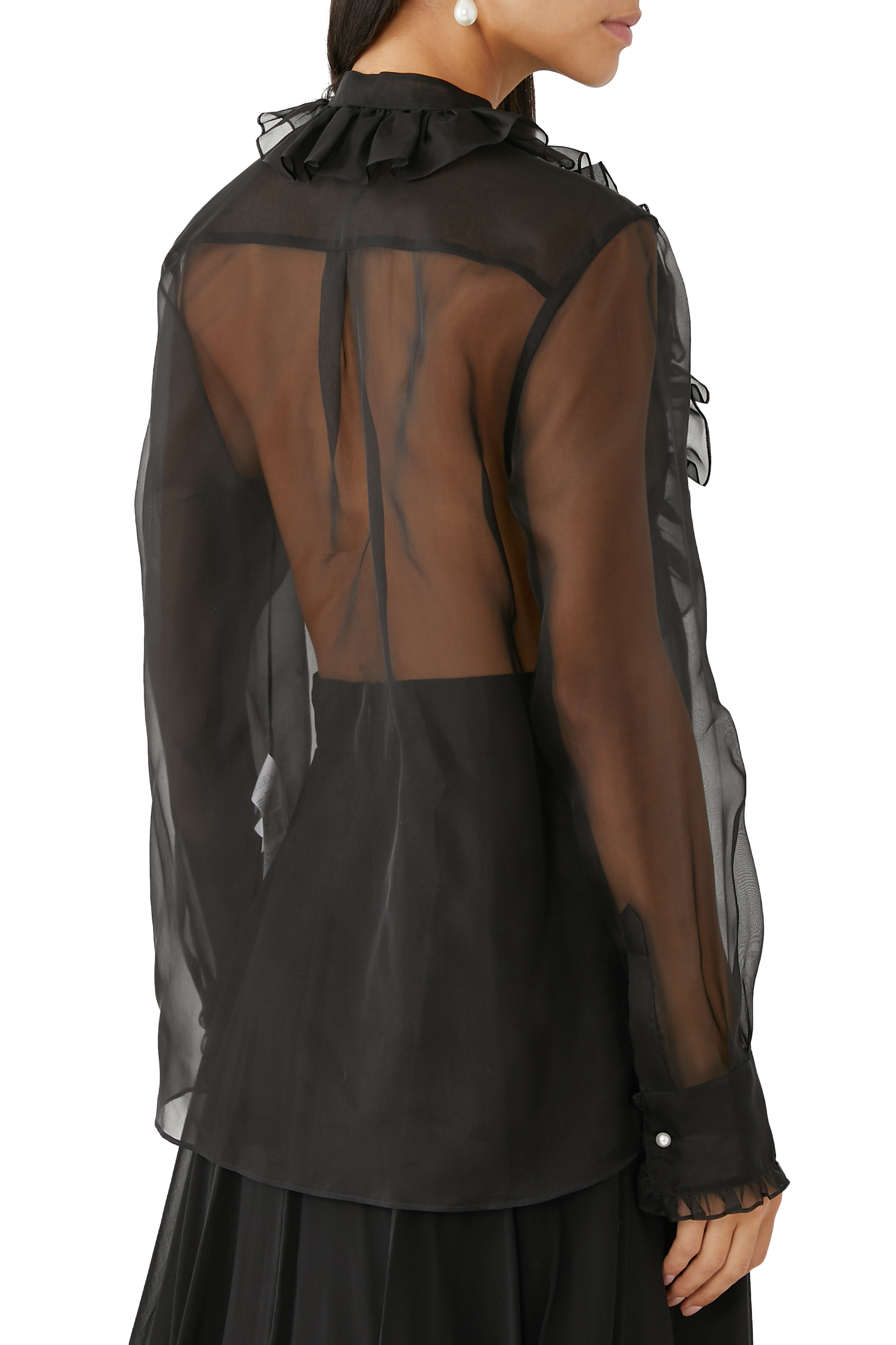 قميص بكشكش أورجانزا