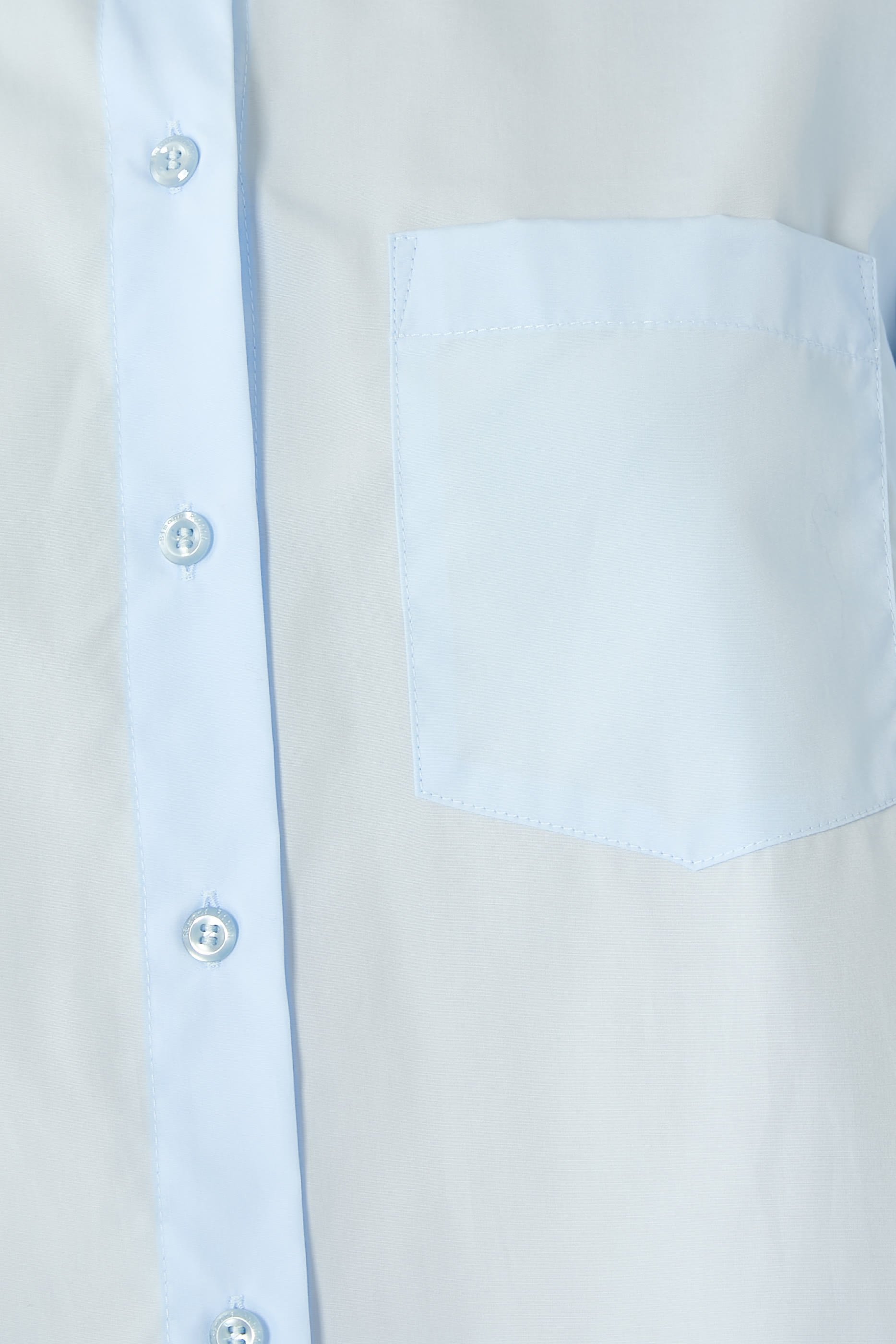 Cropped Bow Puff Sleeves Shirt