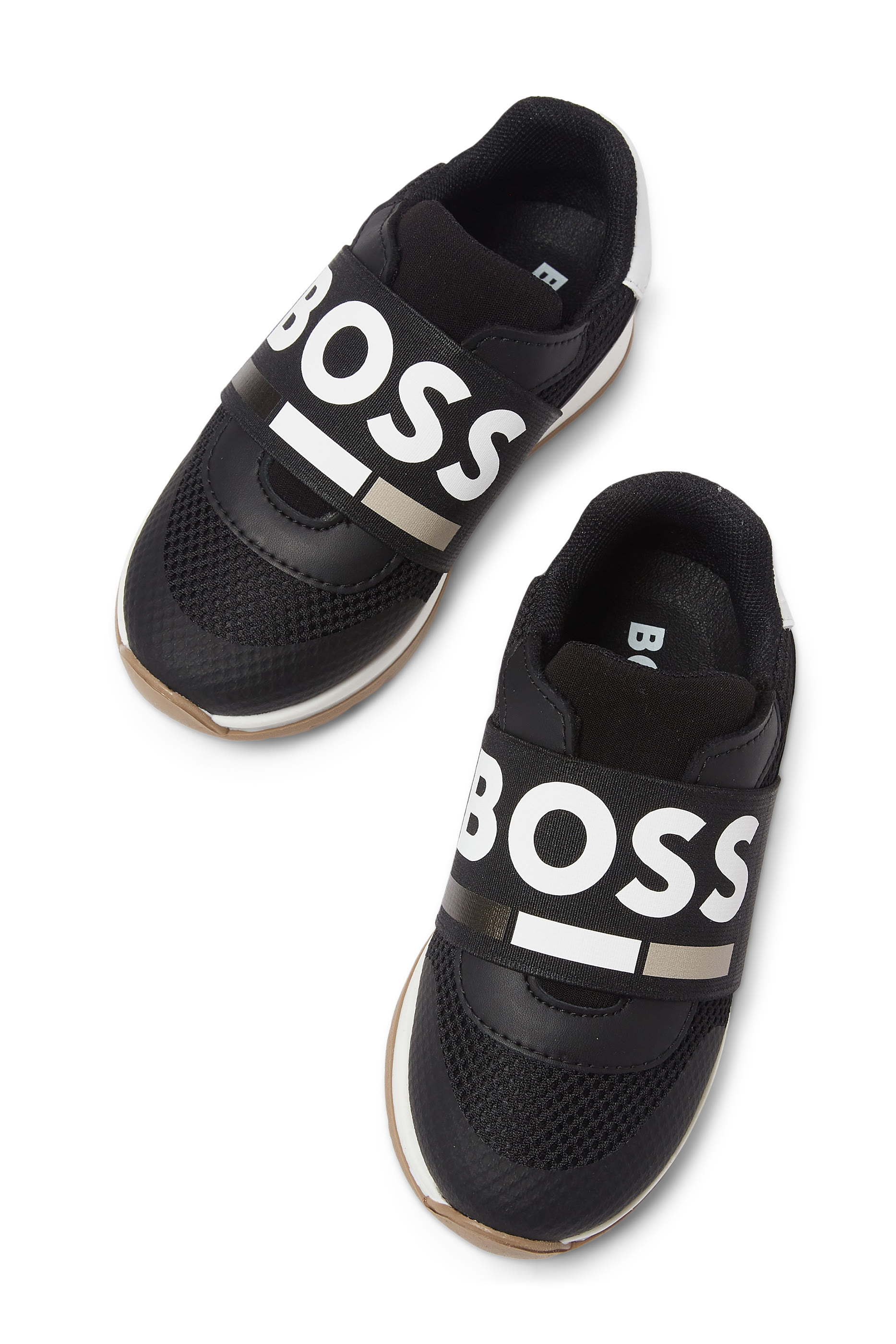 سنيكرز بشريط فيلكرو وطبعة شعار الماركة للأطفال