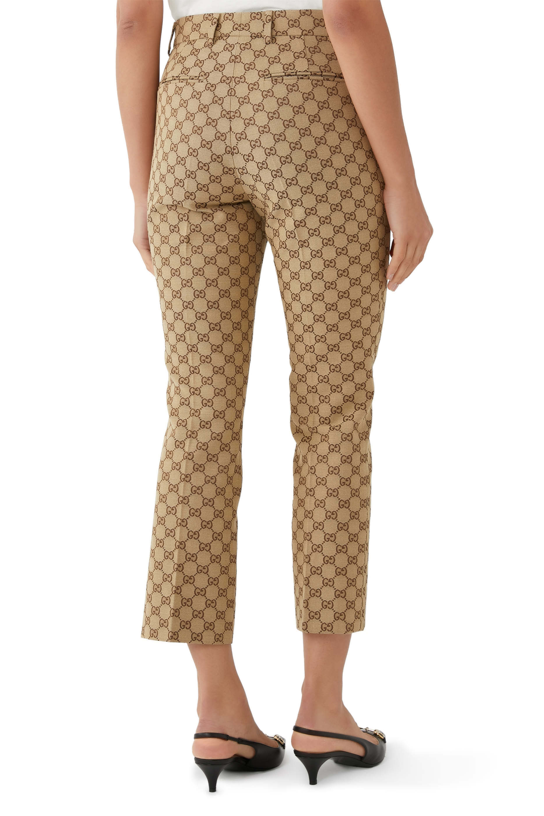 بنطال بنقشة حرفي شعار الماركة قنب