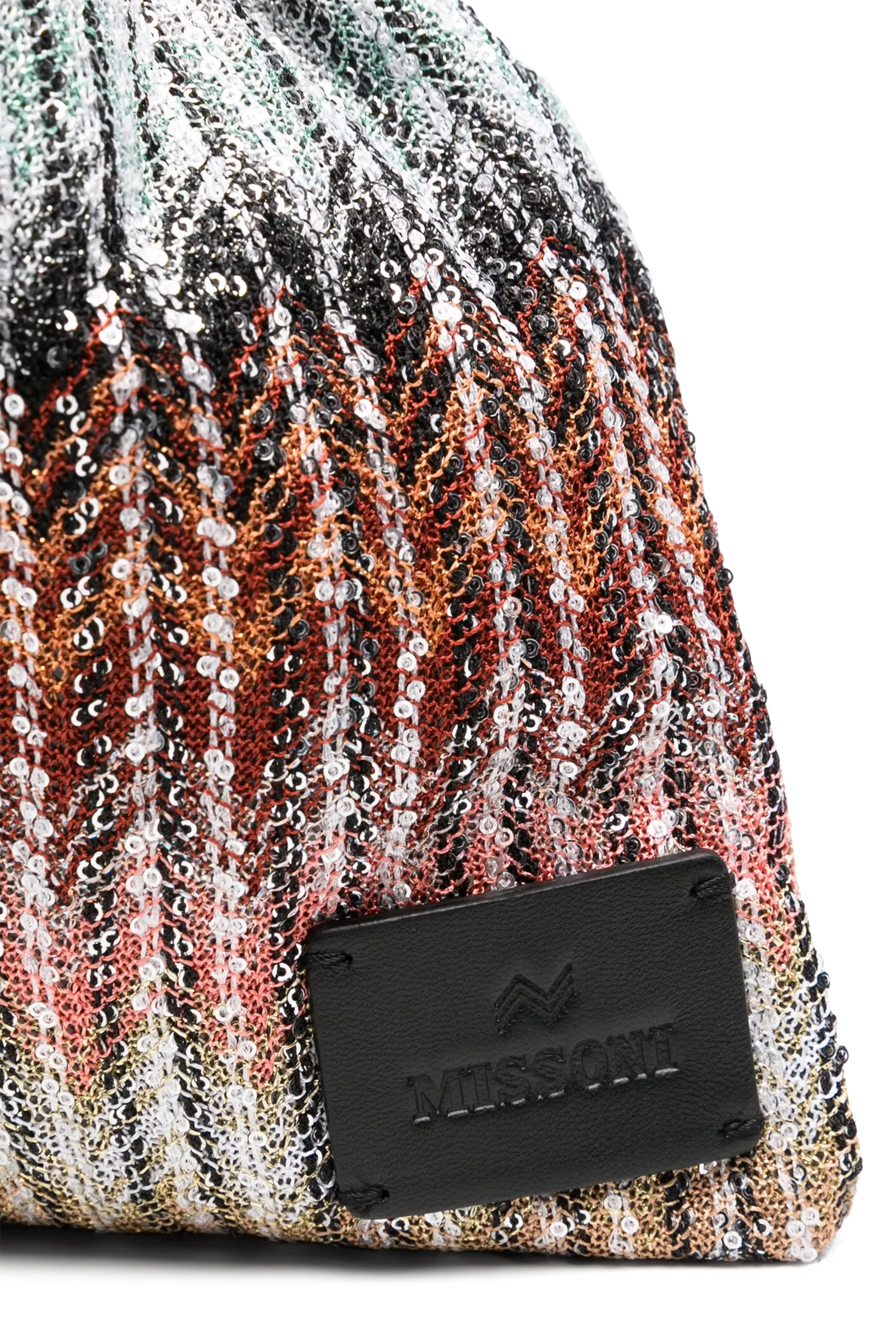 حقيبة  بتصميم حصري بعقدة بنقشة متعرجة راشيل مطرز بالترتر