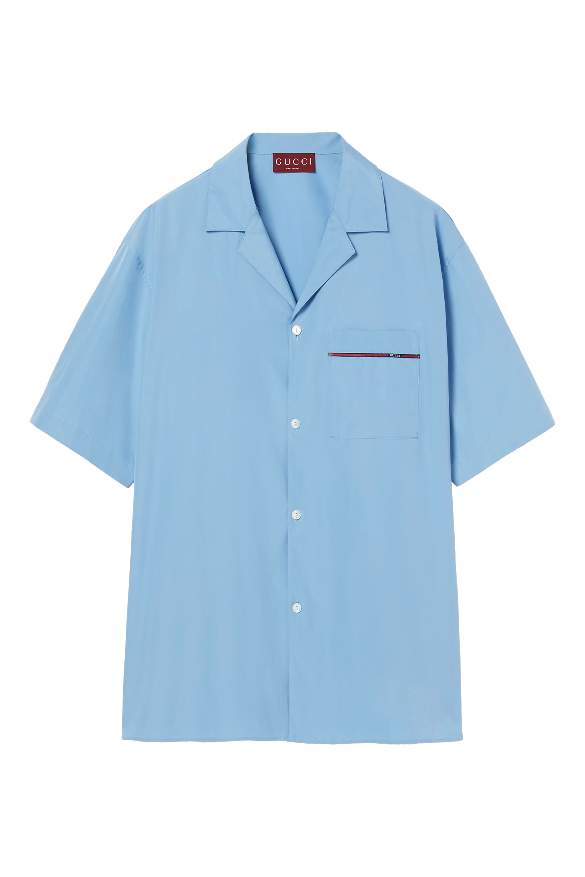 قميص مزين بشريط ويب قطن