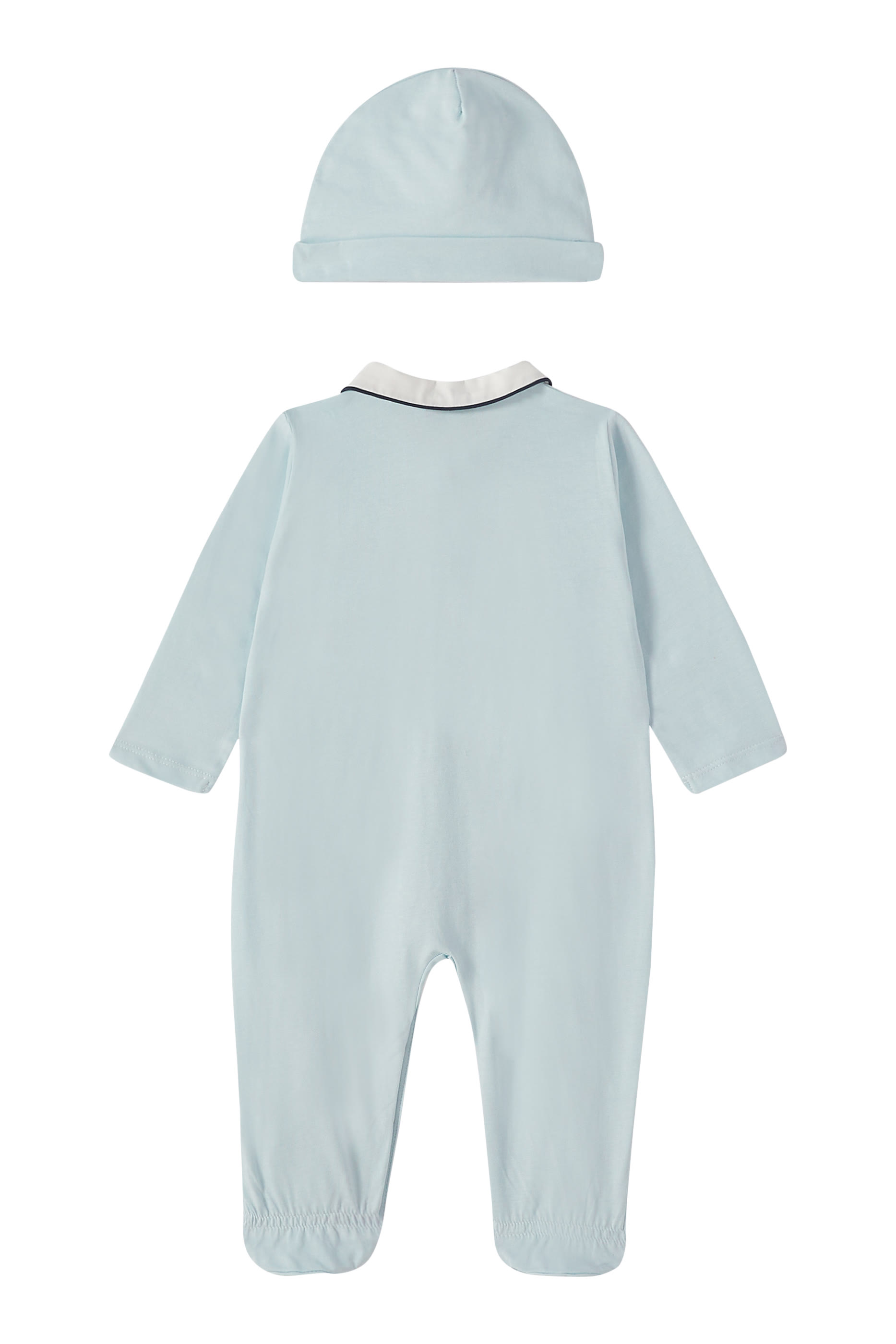 طقم بودي سوت بشعار الماركة وقبعة للأطفال