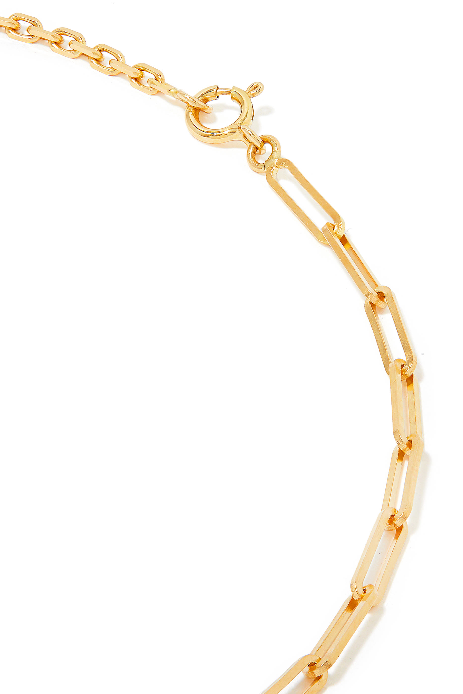 قلادة سوليتير ذهب أصفر عيار 18