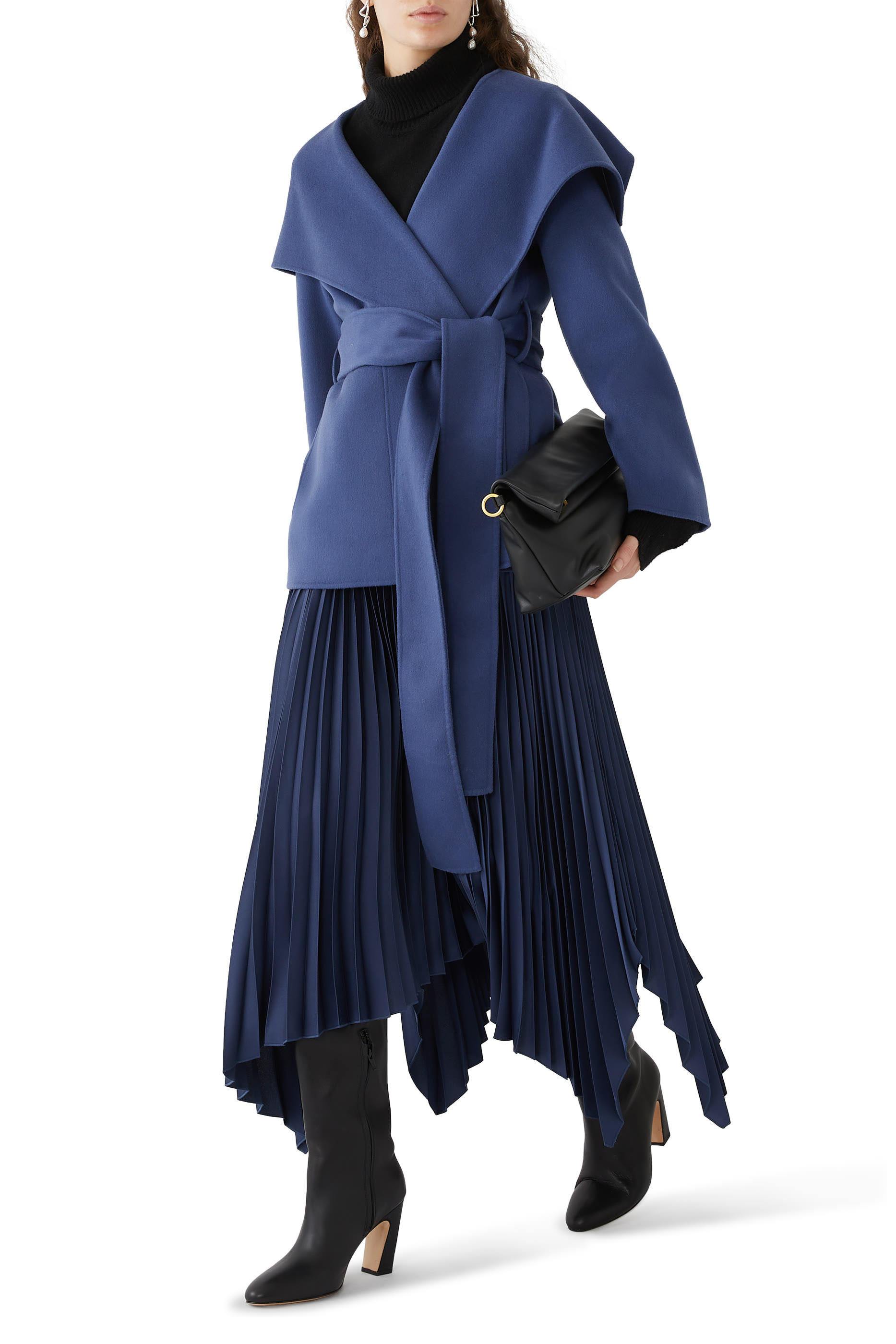 تنورة أدي بتفاصيل بليسيه  نسيج تريكو 