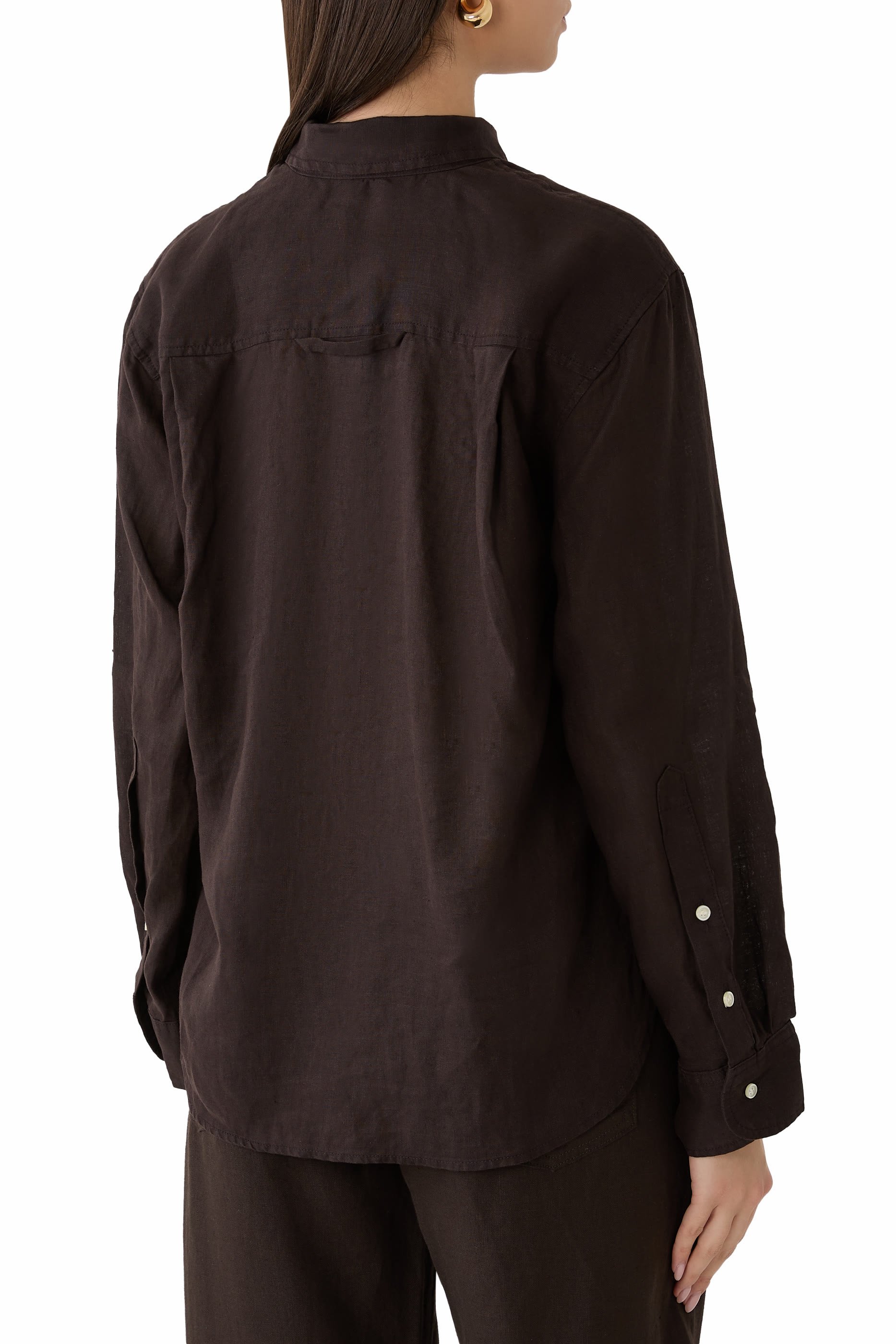 قميص كايلا كتان مجعد