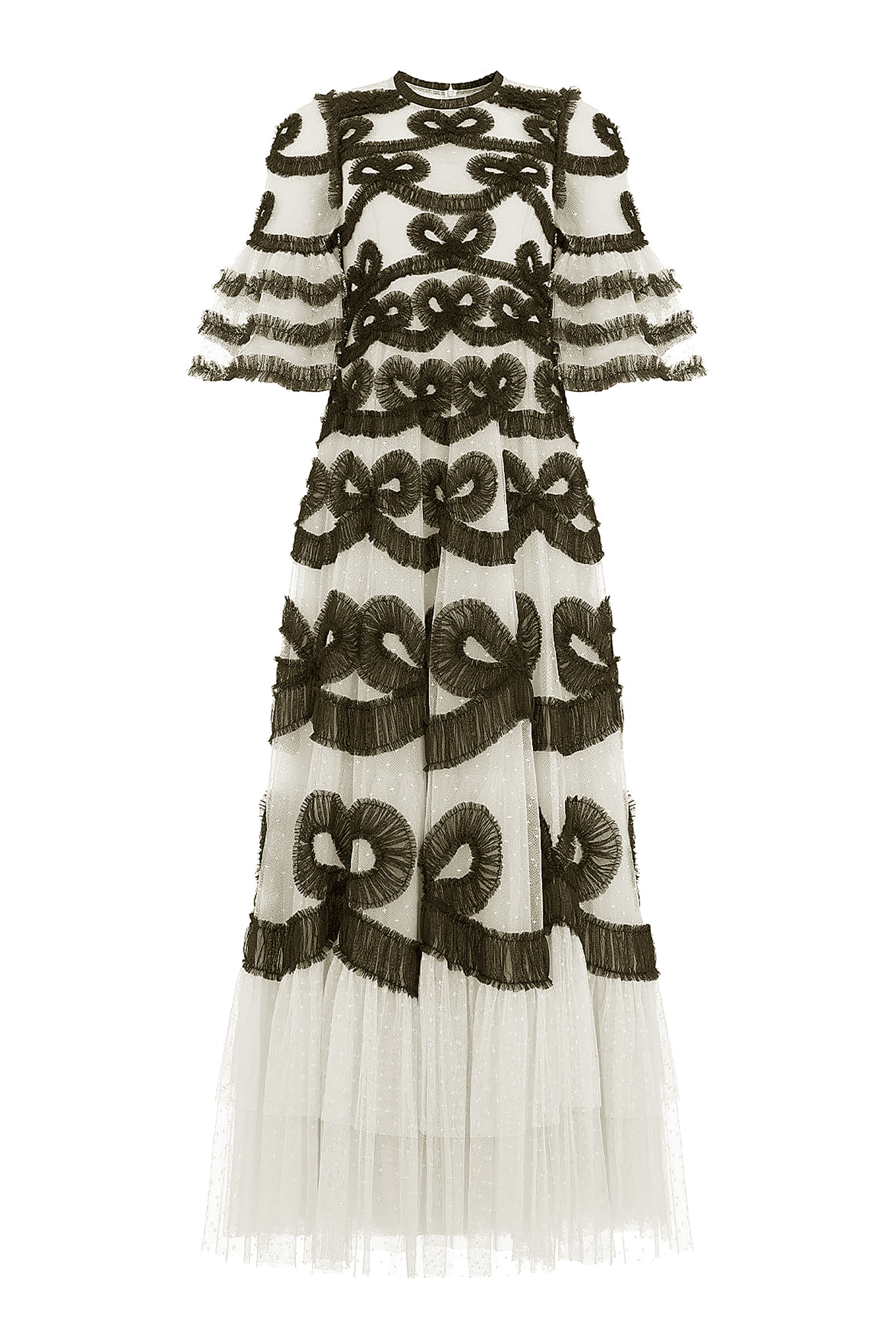 فستان سهرة إنغريد بربطاات فيونكة