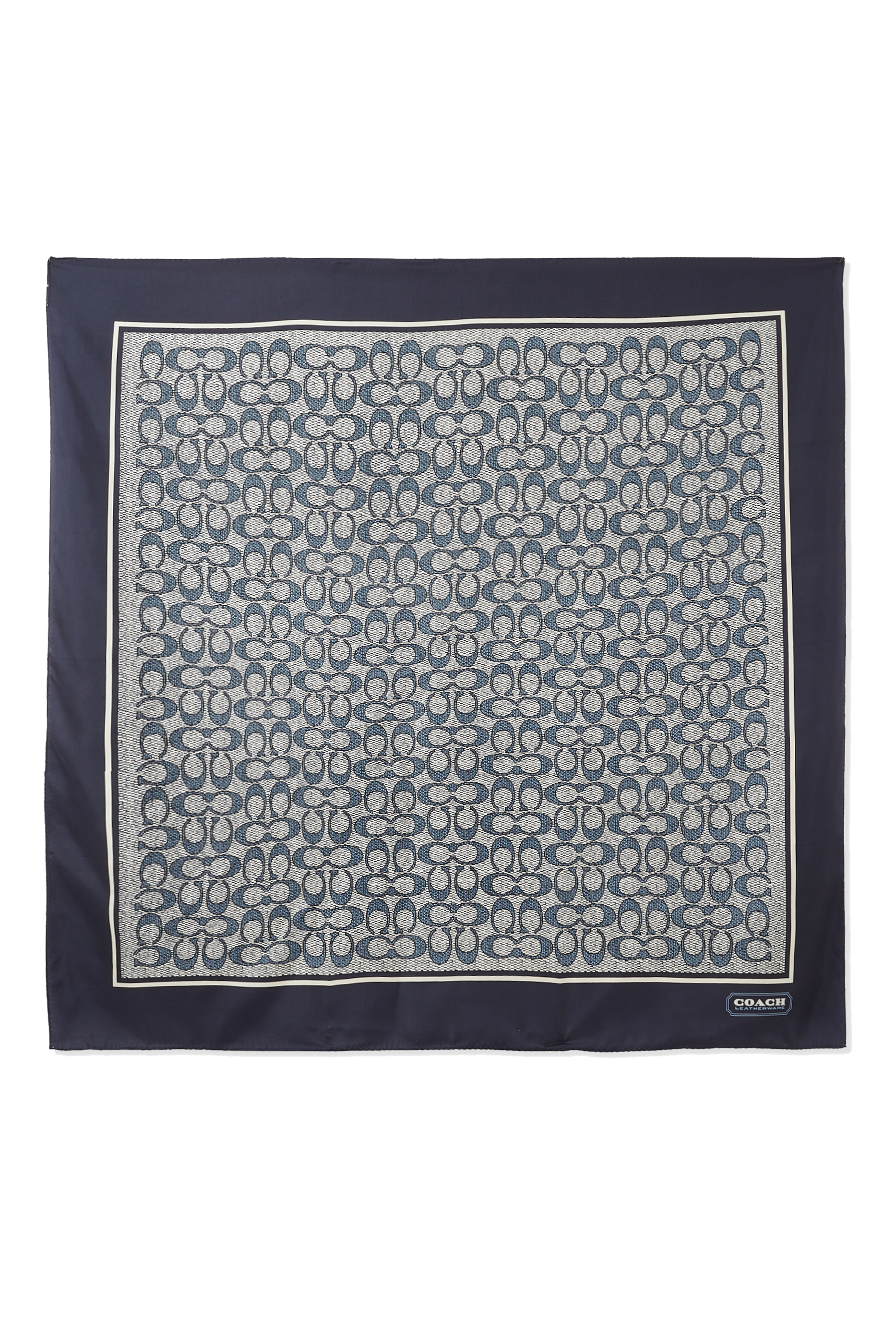 وشاح بتصميم مربع بنقشة شعار الماركة الكلاسيكي